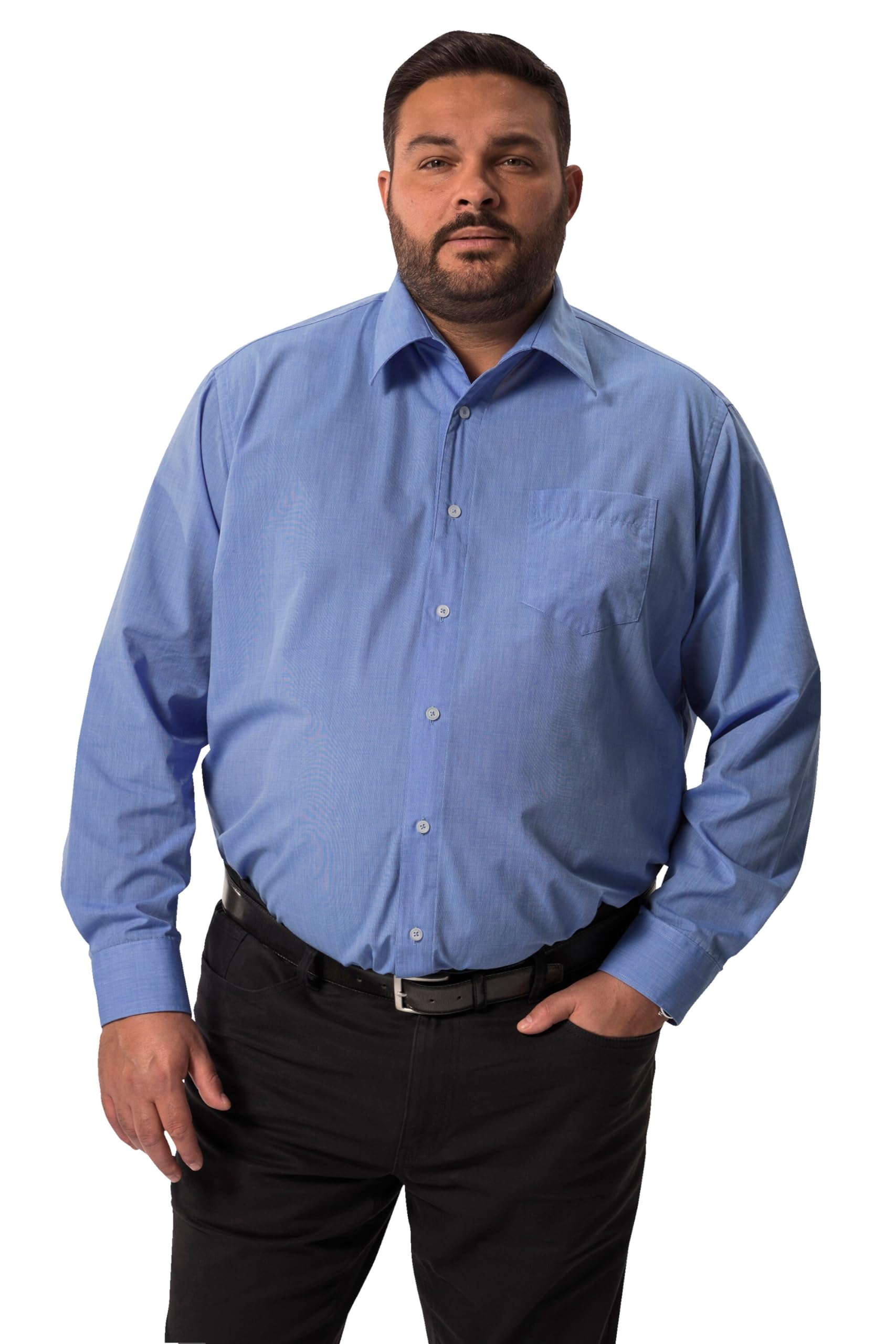 Men Plus Herren große Größen Übergrößen Menswear L-8XL Men+ Businesshemd, Langarm, Easycare, Vario-Kragen, Comfort Fit, bis 8 XL 830757