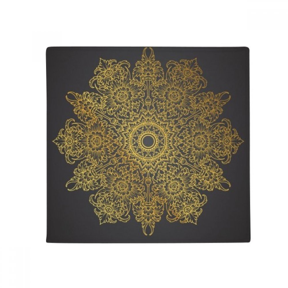 Tapis de cuisine feuille d'or anti-dérapant motif traditionnel thaïlandais 50x50cm multicolore