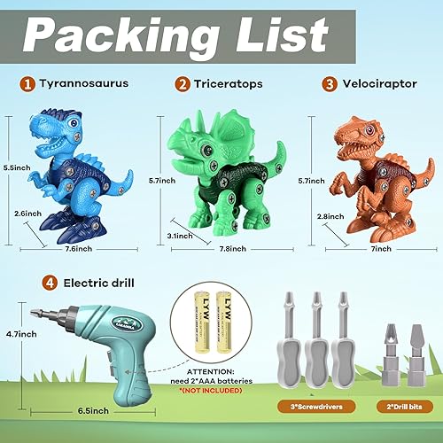 Miniatura 8 de Laradola Juguetes de dinosaurio para niños de 3 4 5 6 7 y 8 años juguetes de dinosaurio desmontables para niños de 3 a 5 5 a 7 STEM juguetes de