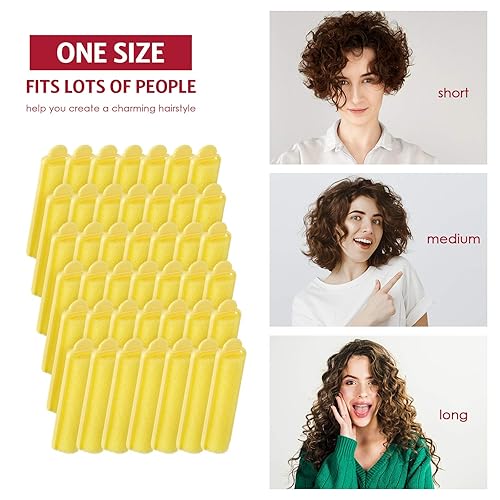 Miniatura 5 de Syhood 43 rodillos de esponja de espuma para mujer, rizadores suaves de 0.59 pulgadas, rizadores de esponja flexible y peine de cola de rata para