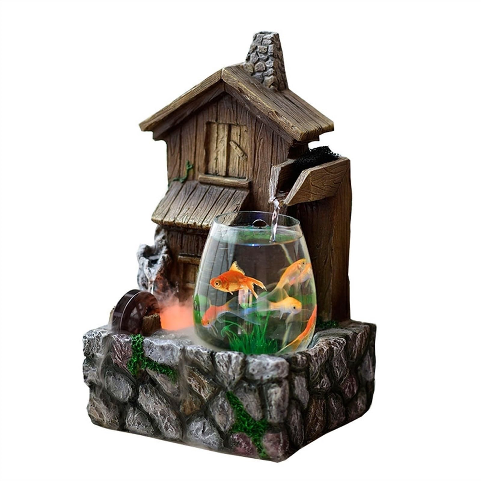 Acquario Acquario Creativo Vetro Ovale Acquario Serbatoio Addensato Piccola Casa Forma Acquario Desktop Serbatoio Ecologico Ornamenti da Tavolo per Interni Decorazioni per Acquario