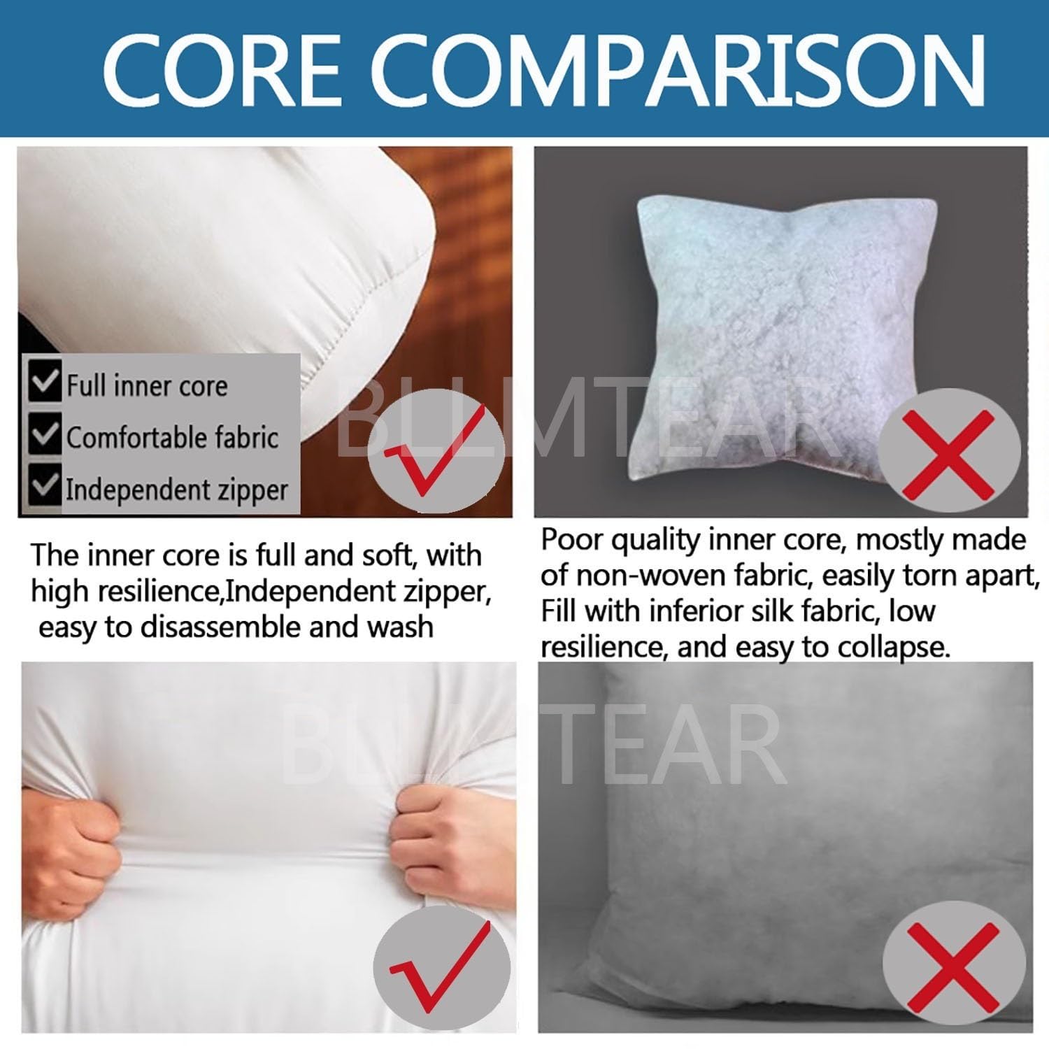 Zylindrisches Langkörperkissen - Nacken-Und Knierolle Kopfkissen Kissen Rolle Orthopädisches, Lagerungsrolle, Bolster Side Sleeper Pillow with Abnehmbar Cover(7,20x140cm/8x55in)