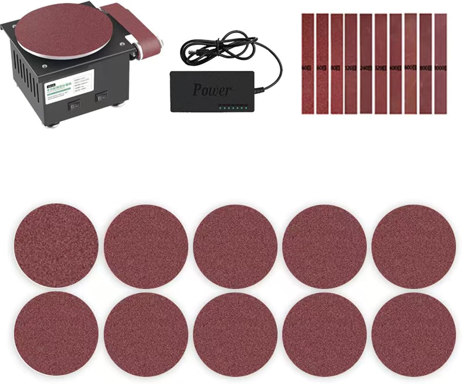 Mini Belt Sander, Adjustable Speeds for Wood and Metal Working, for Crafting and DIY Projects (Basic Model)