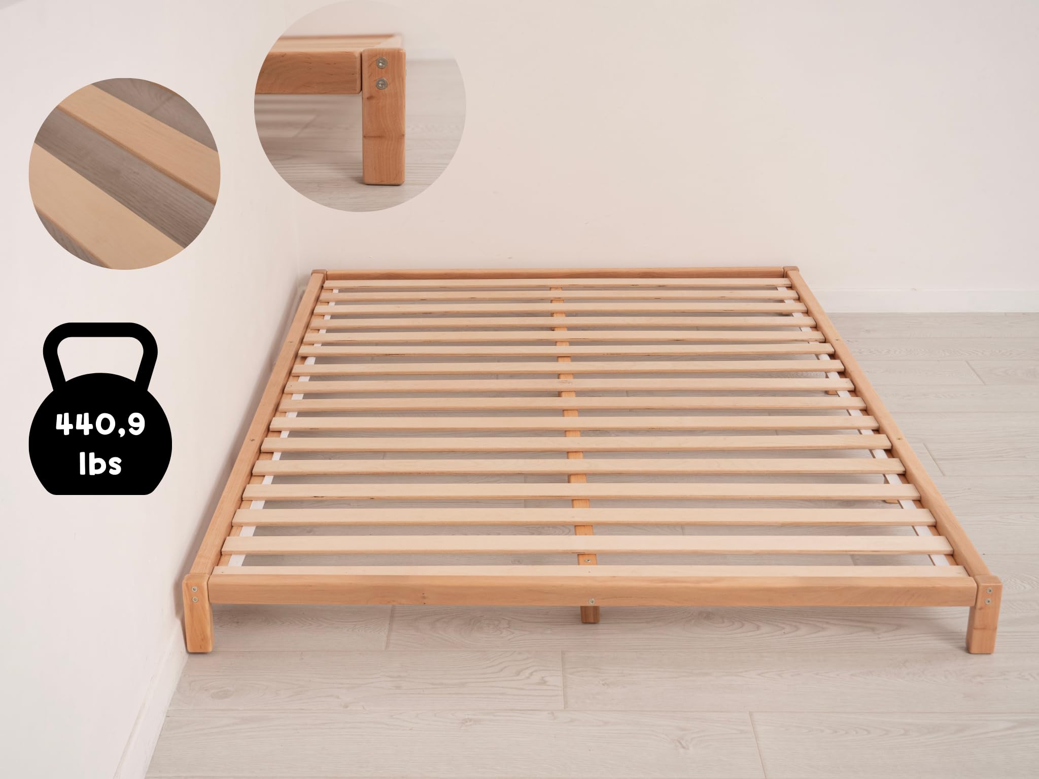 Amazon.com: Wooden Bed Frame Queen Size - Wooden Frame Full - King Platform  Bed - Japanese Platform Bed - Queen Size Wood - Tatami Loft Bed Full Size -  Twin Bed -