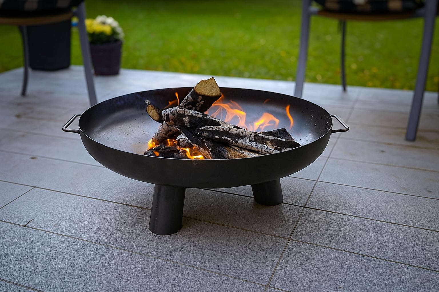 Fire Bowl Diameter 50 cm for Garden, Terrace and Balcony (Diameter 50 cm from Crete) - 2