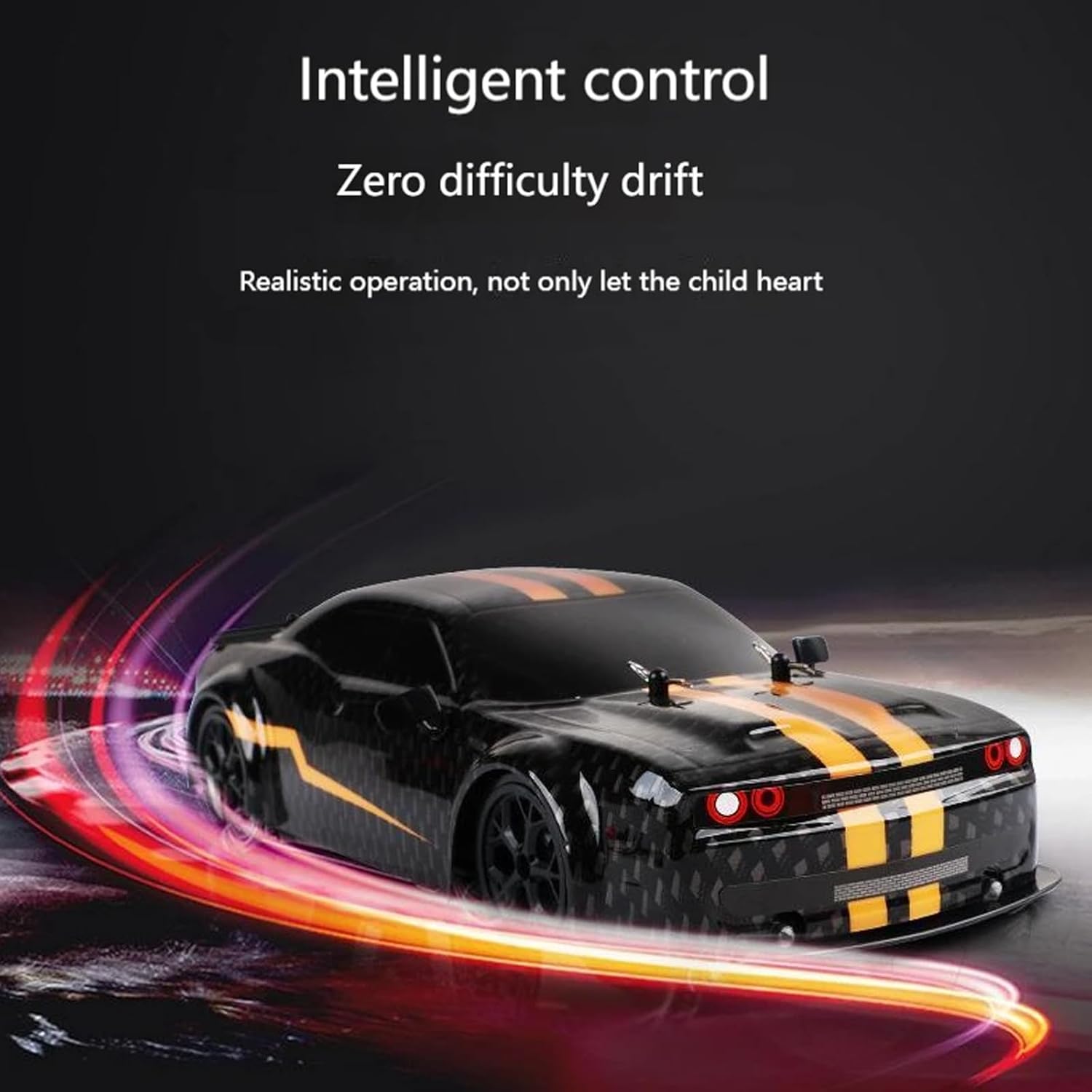 RC Drift Car, 4 WD High Speed 30 KM/H Remote Control Car,1:14 Scale Drifting Tires Racing Sport Toy, 2.4GHz RC Racing Car with Cool Lighting for Adults Teen