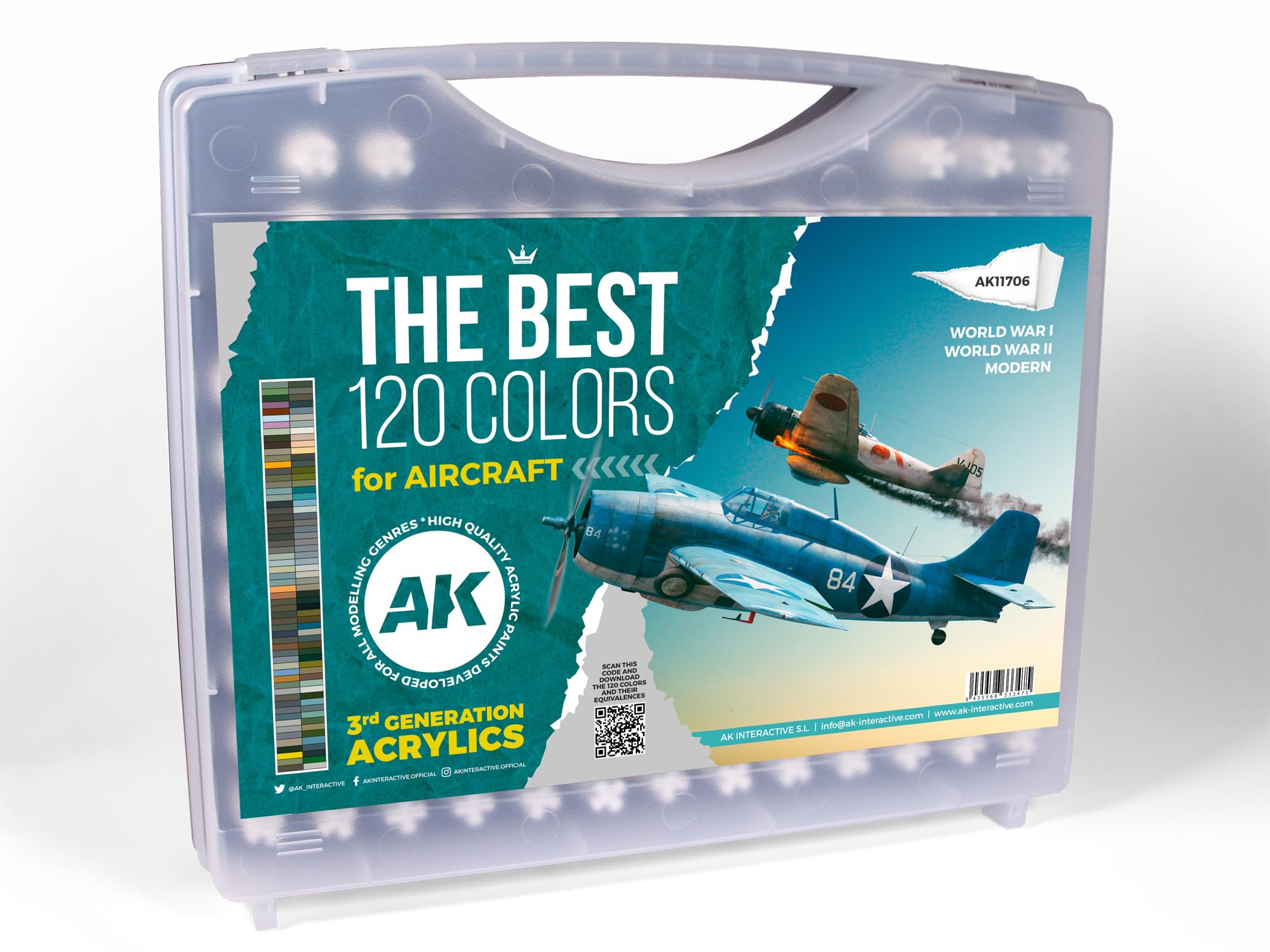 Amazon.com: AK Acrylics 3Gen AK11706 Briefcase: Best of 120 Colors