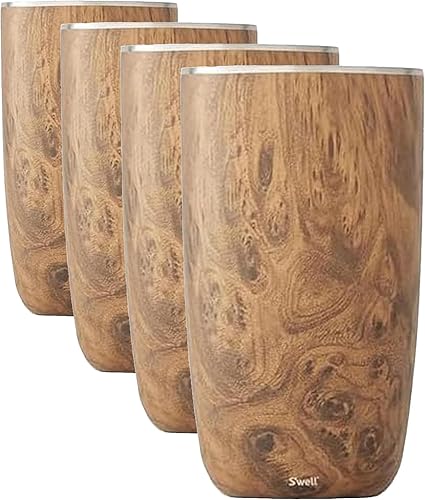 Miniatura 8 de S'well Enfriador de Vino de Acero Inoxidable, Capacidad para Botella de 750ml, Oro Calacatta, Envase Aislado al Vacío de Triple Capa Mantiene