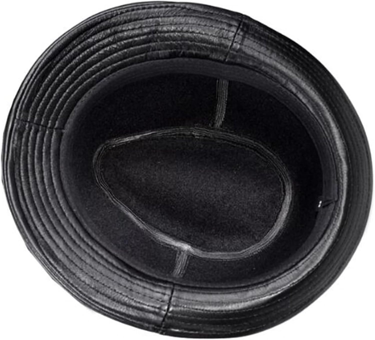 Mens Leather Trilby Cap Hats Jazz Cap Party Hat Autumn Winter Hat (C-4XL