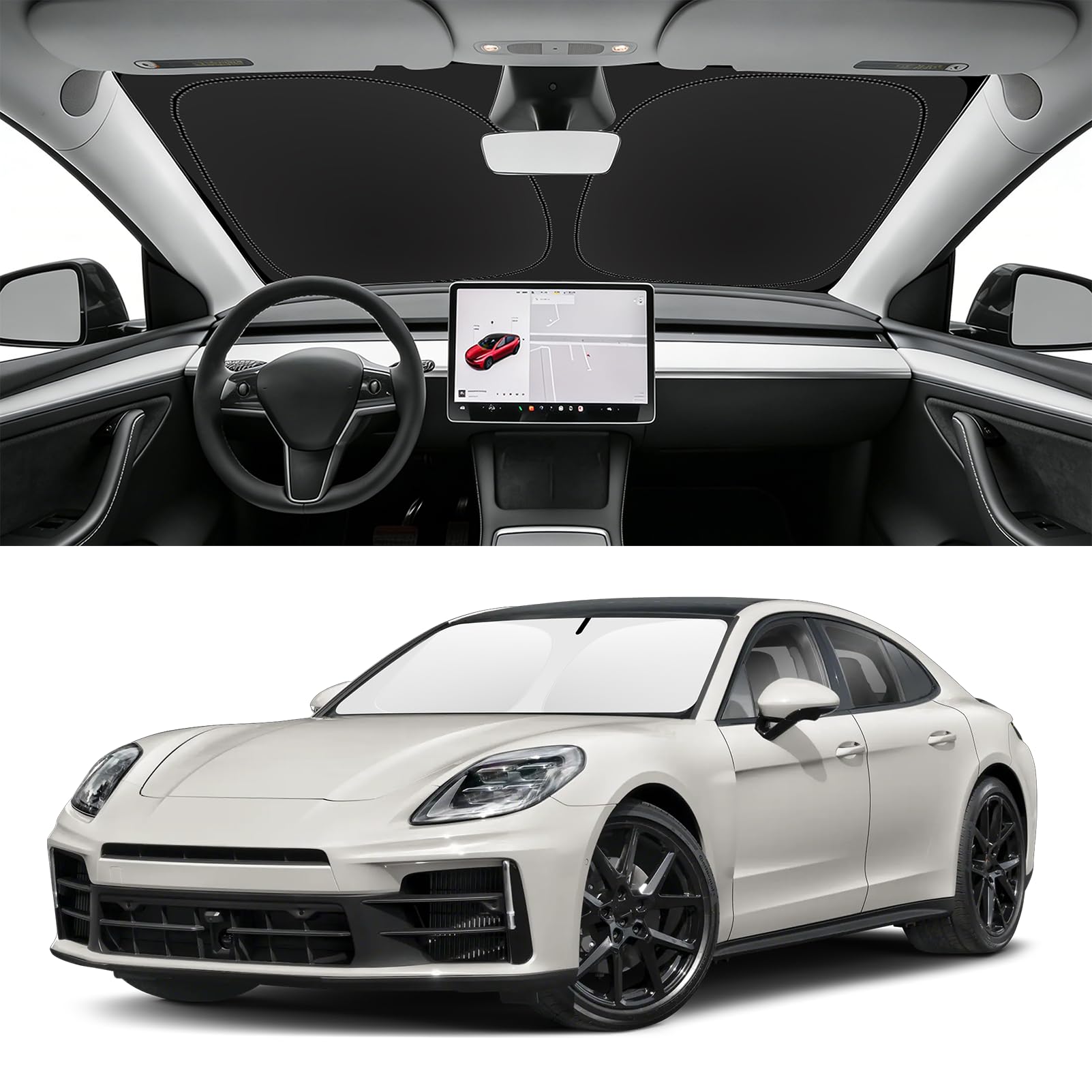 ※marantzPorsche UVS 100™ サンシェード　パナメーラ Amazon.com: SLOGENTO Custom Fit Windshield Sun Shade for Porsche