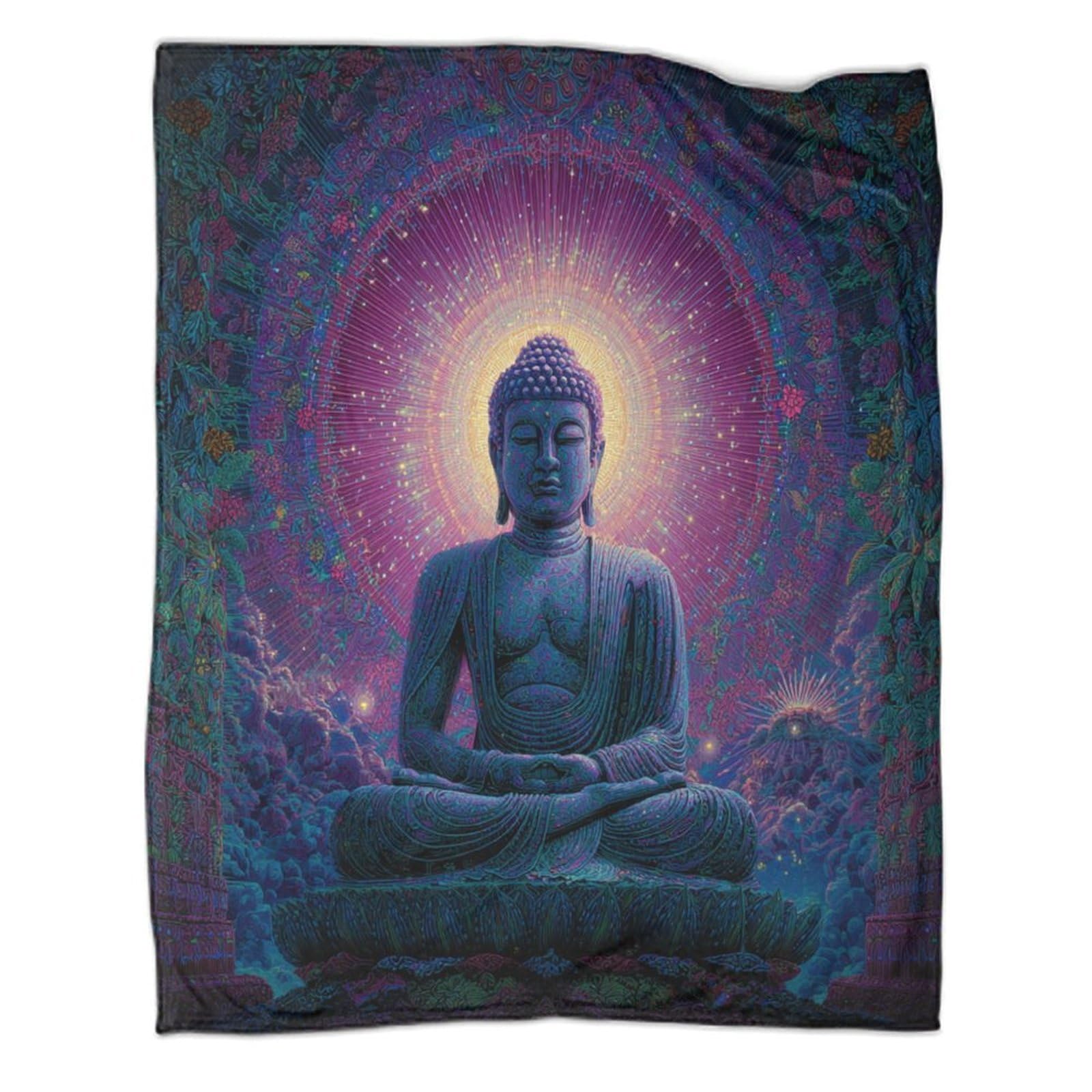 kaiyun Buddhist Art Throws And Patchwork Quilts,60x80inch(150x200cm),Soft Blanket with Pattern