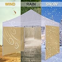 Vista 7 de COOSHADE Instant Canopy SunWall - Toldo de pared lateral de 10 x 10 pies para tienda de campaña desplegable, paquete de 1 solo pared lateral
