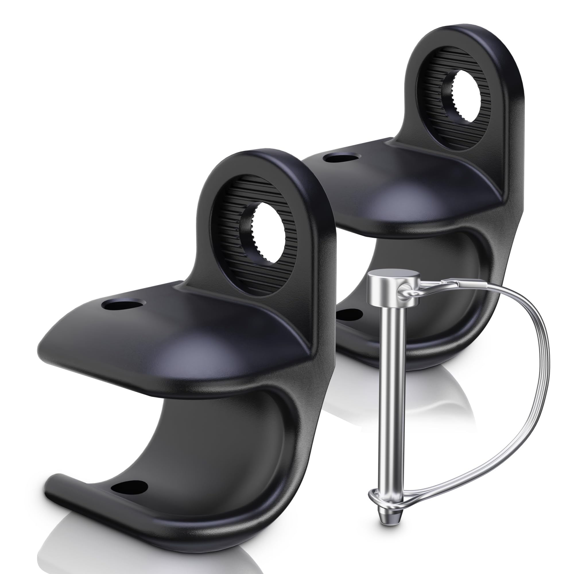 NICEDACK Fahrradanhänger Kupplung für Thule Chariot, Achskupplung für Anhänger, Fahrrad Kupplung (2 Stück-Schwarz)