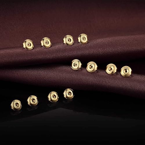 Miniatura 14 de DELECOE Repuestos para aretes de plata 925, 24 piezas hipoalergénicas para tachuelas, cierre seguro para aretes tipo dormilona de 0.236 pulgadas