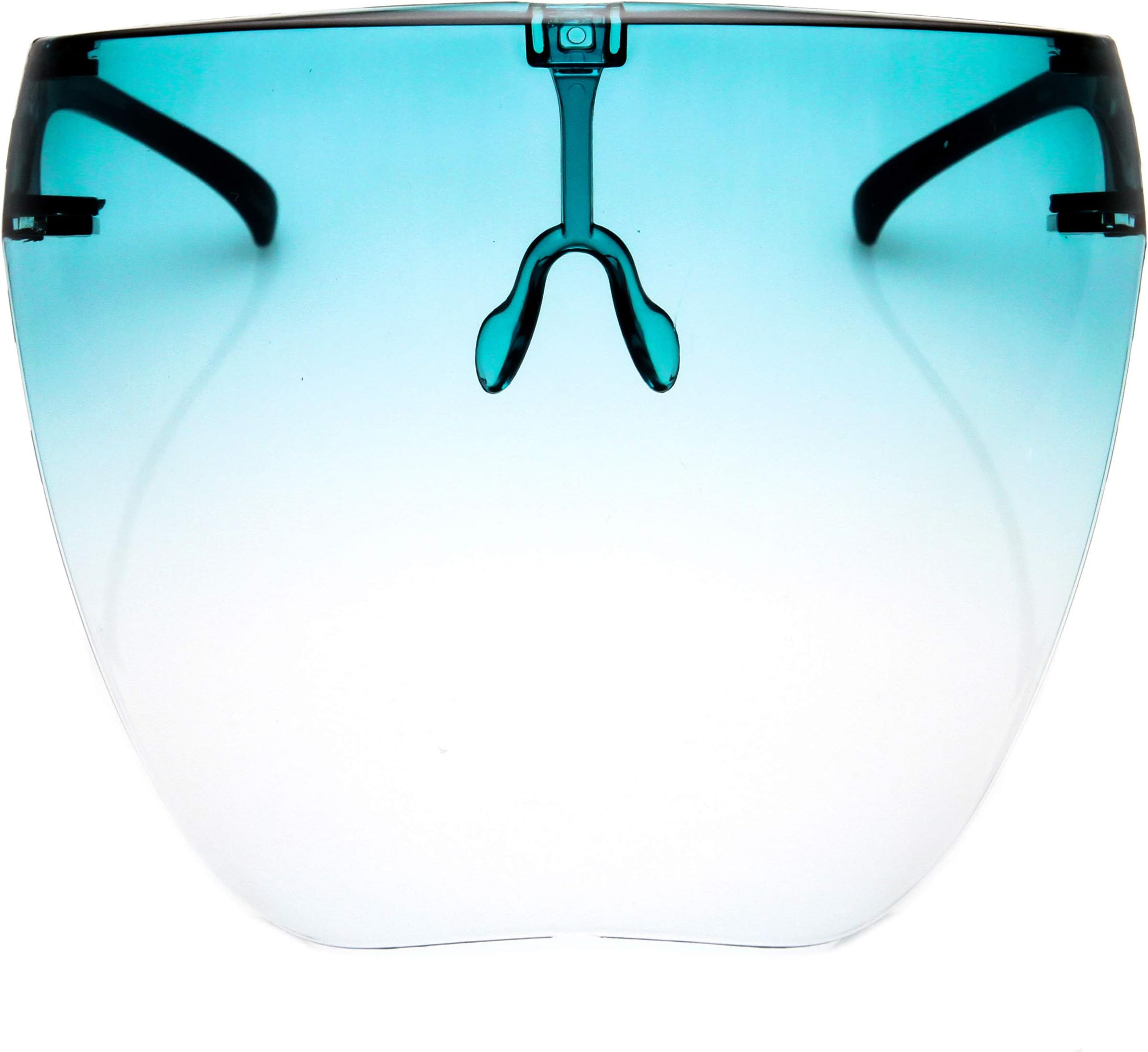 zeroUV - Protective Face Shield Full Cover Visor Glasses/Sunglasses (Anti-Fog/Blue Light Filter) (Teal/Fade)