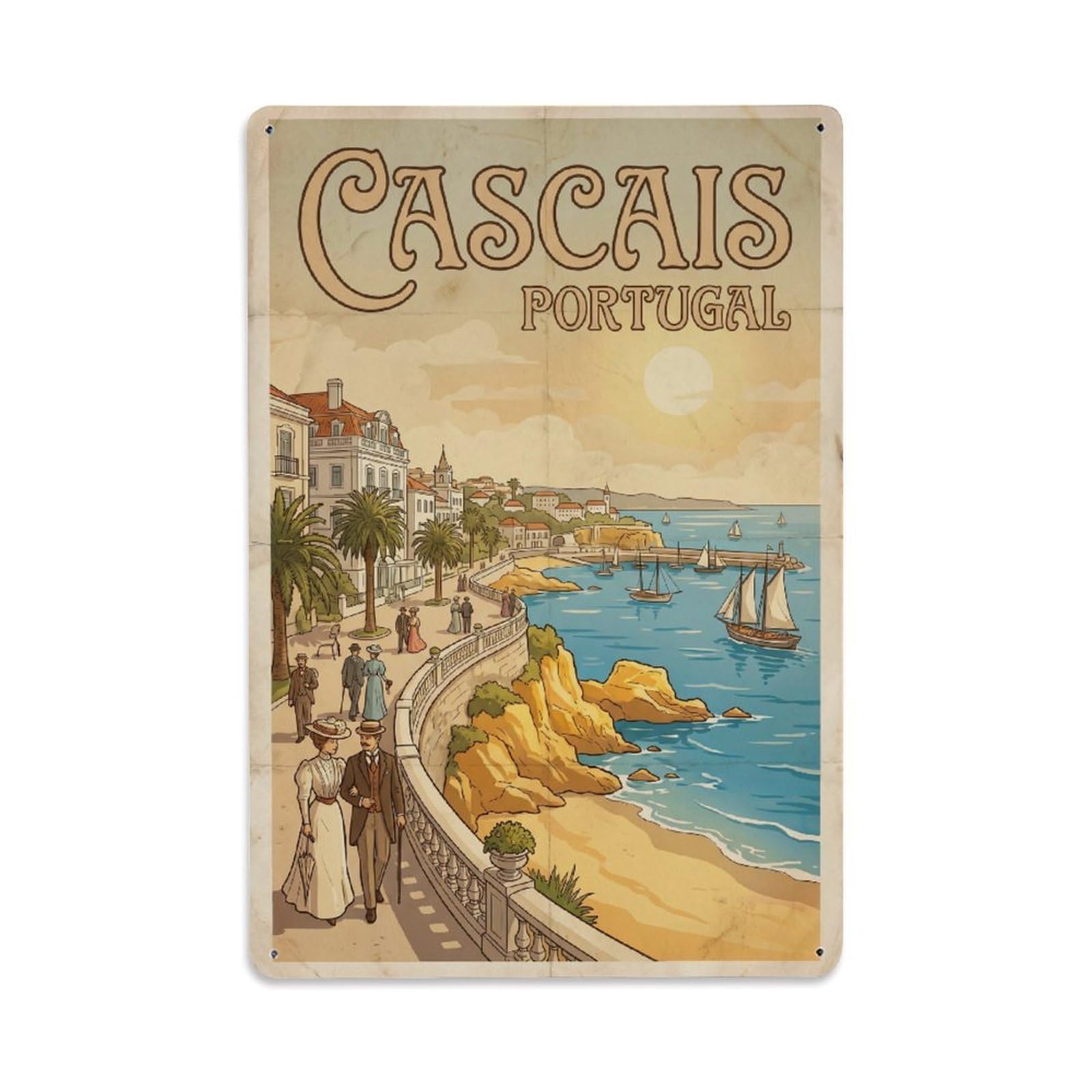 Portugal Cascais Travel Metal Tin Sign