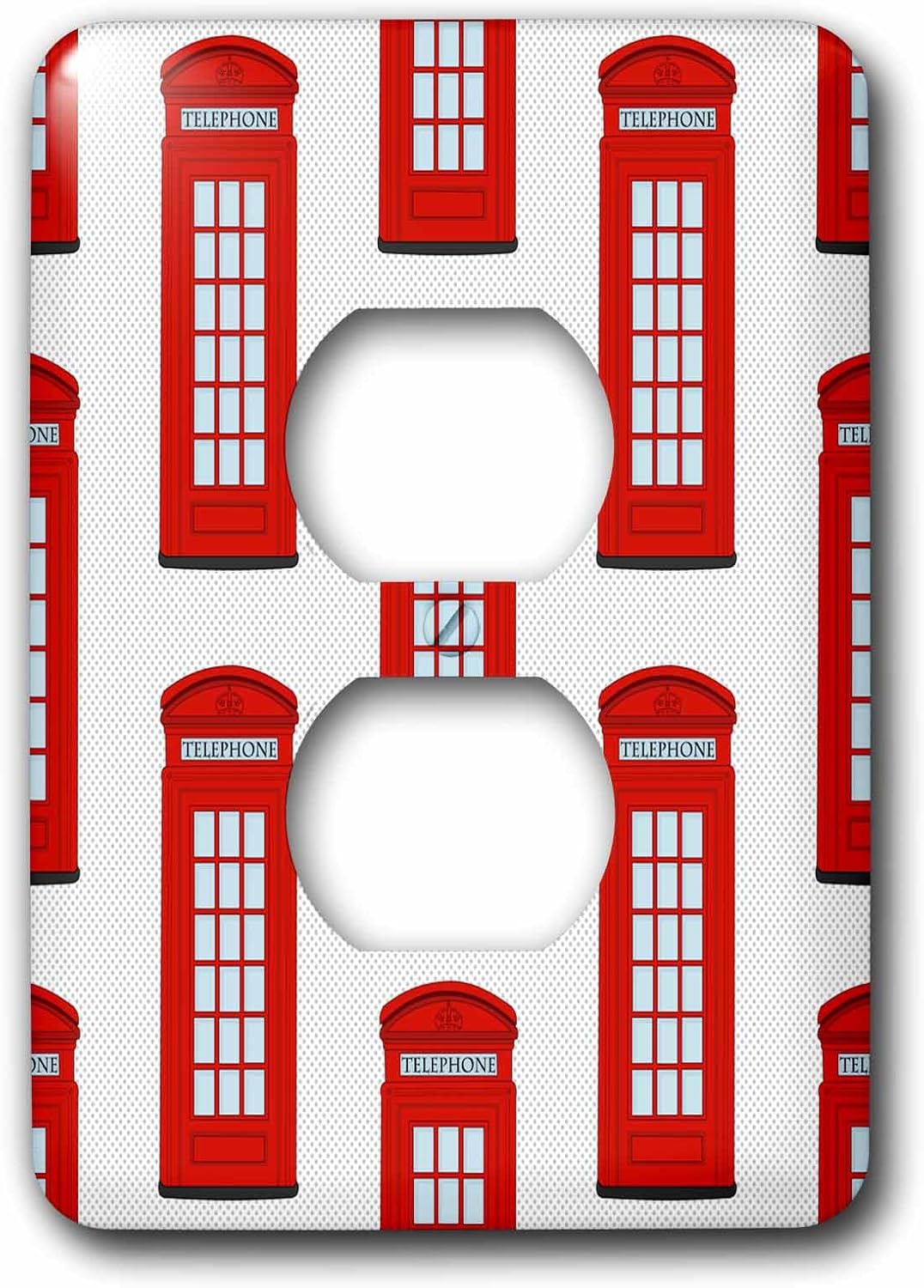 3dRose British Red Telephone Box Illustration Pattern double toggle switch