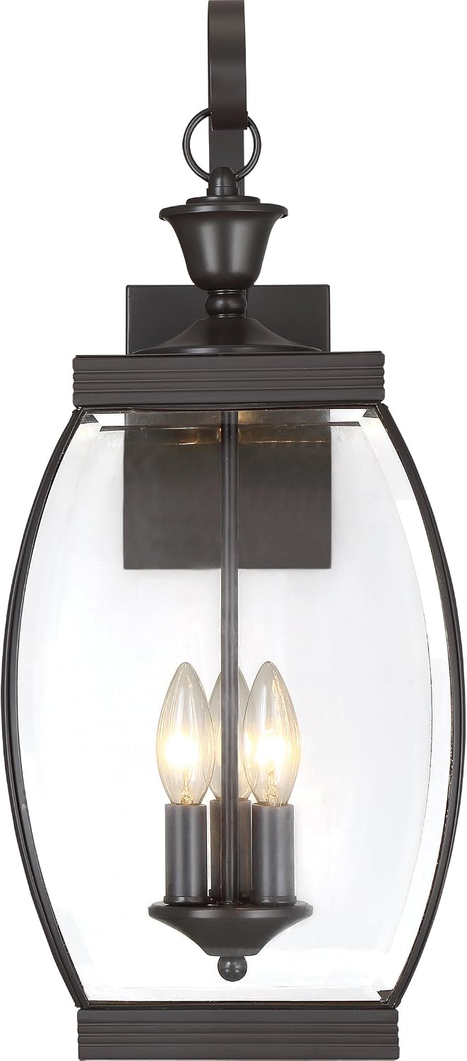 Quoizel Oasis 3-Light Medici Bronze Outdoor Wall Lantern