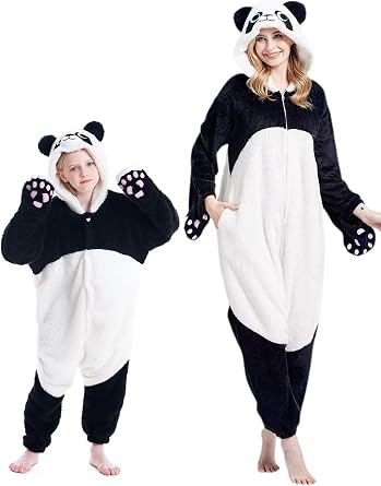 DarkCom Kid-Adult Animal Onesie Panda Halloween Costume Christmas Pajamas