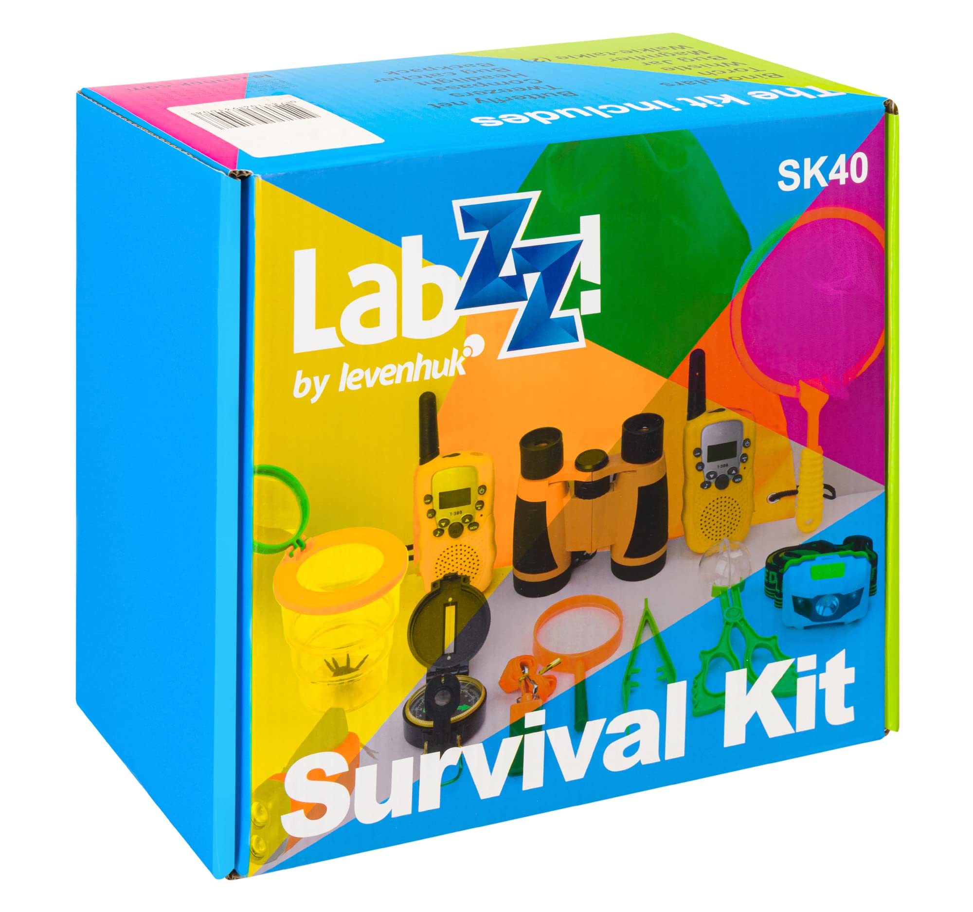 Kit de Supervivencia Amplio Levenhuk LabZZ SK40 para Niños, con 20 Accesorios para Desarrollar Las Habilidades de Observación, Exploración y Orientación