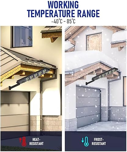 Miniatura 5 de ikaufen 80000LM 8500K Luz solar LED de calle 800 W, luces comerciales al aire libre, impermeables, de alto brillo LED, del atardecer al amanecer,