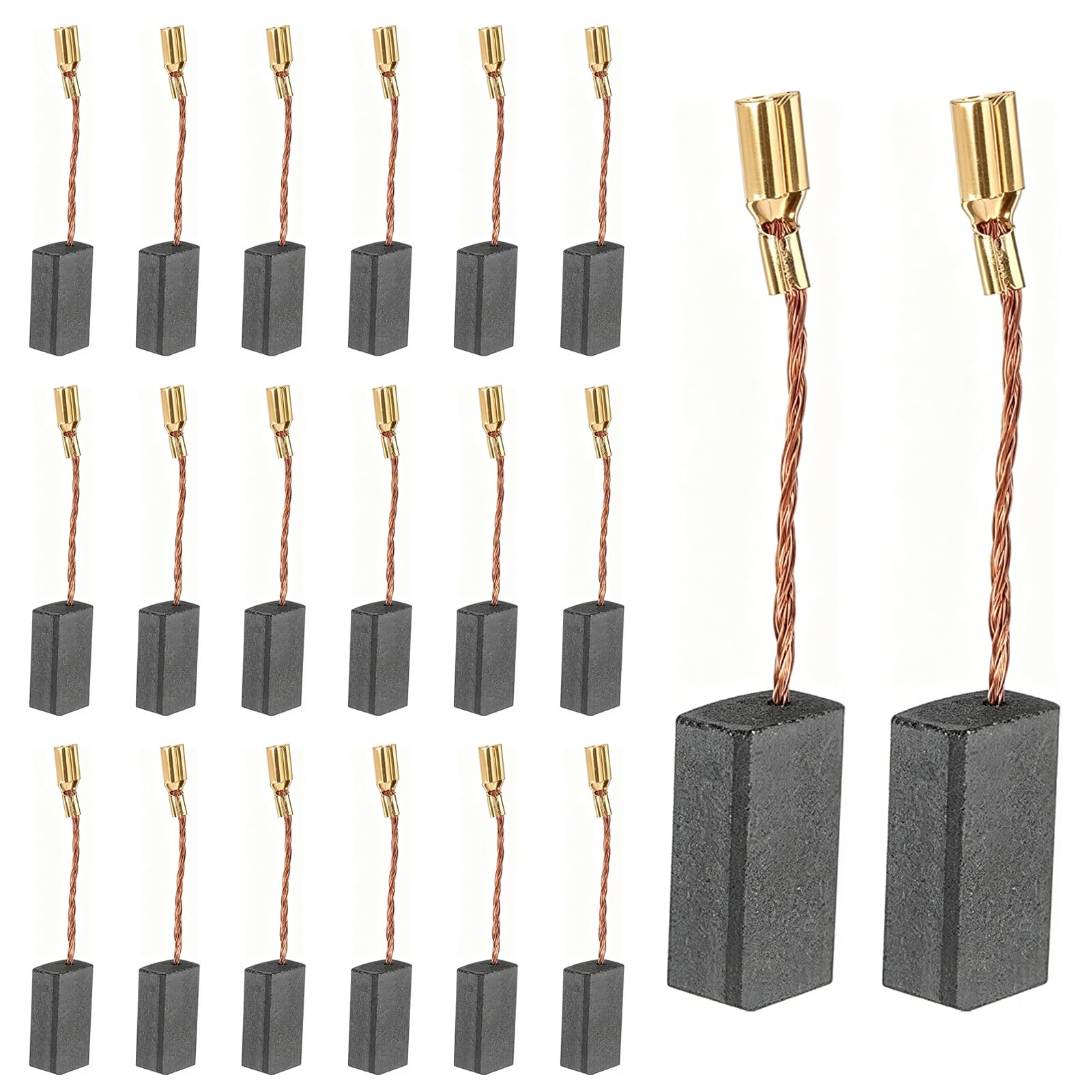 Spazzole di Carbone 5x8x15mm per Motore Elettrico, Compatibili con Smerigliatrice Angolare, Trapano e Seghe Circolari