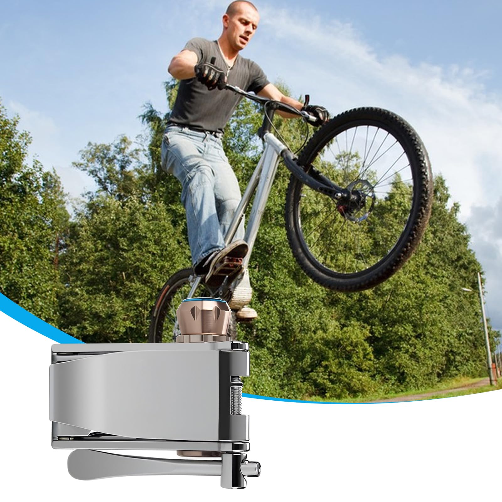 Kit di riparazione per bici 16 in 1 Kit di attrezzi multifunzione per bici compatto e leggero strumento di rimozione dell'ugello di aspirazione/esagonale/leve per pneumatici Kit di strumenti tascabili