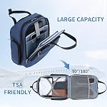 VANKEAN 16" Multifonctionnel Sous-siège valise de voyage léger pour les hommes femmes (Haze Blue)