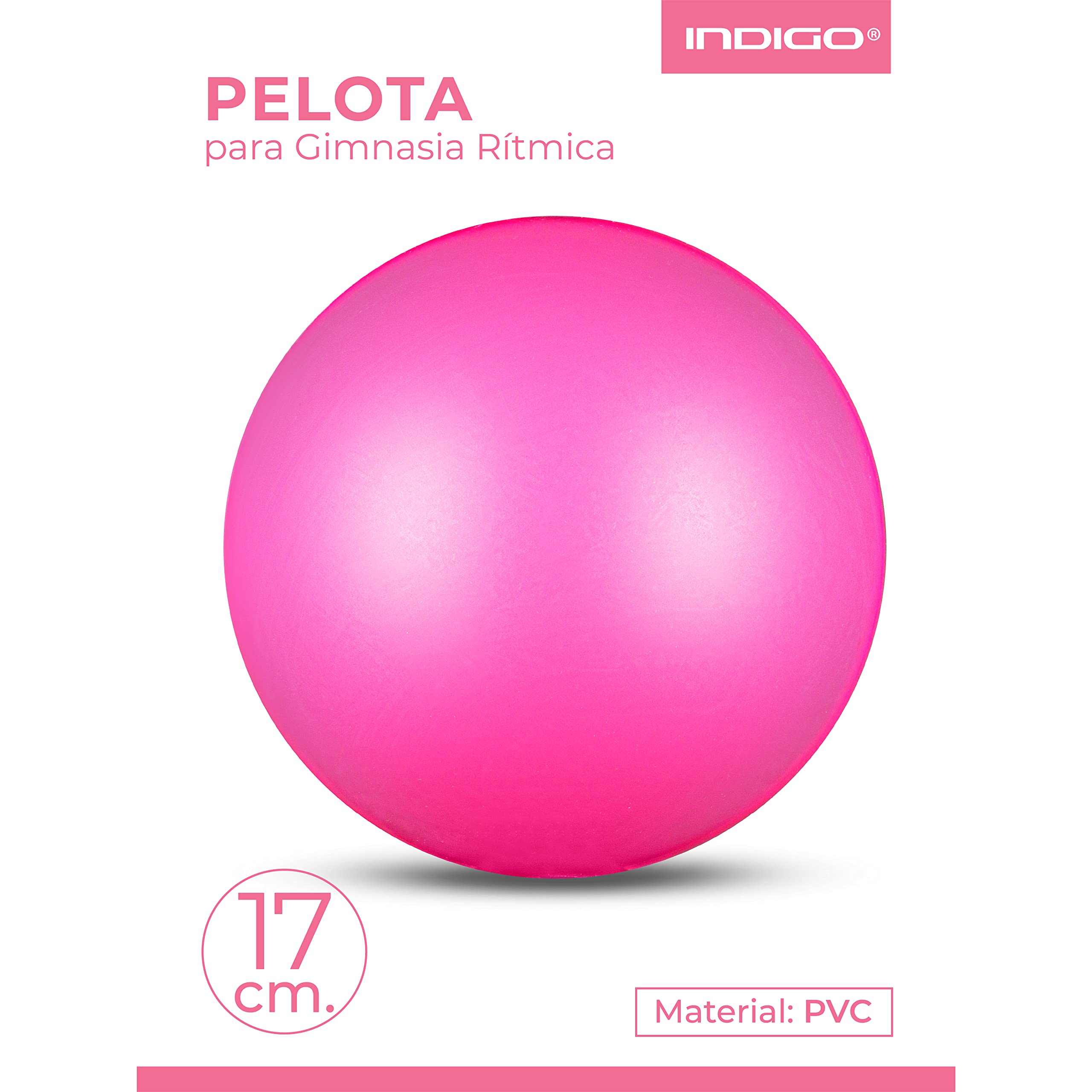 DRUNA Pelota de Gimnasia Rítmica de PVC 17 cm 350 gr, Aparto de Gimnasia, Pelota de Ejercicio