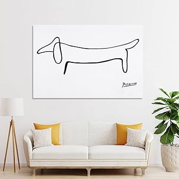 額装済/犬（パブロ ピカソ） 絵画のパブロ.ピカソ作 「犬」 - メルカリ