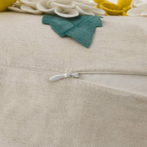 Miniatura 5 de KINGROSE Funda de almohada decorativa con diseño de flores 3D para el hogar, funda de cojín cuadrada para sofá, cama, sofá, sala de estar, 18 x 18