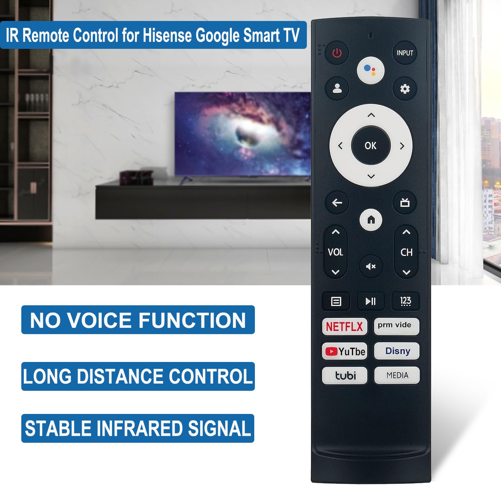 ERF3N90H IR Remote Control For Hisense TV, For Hisense