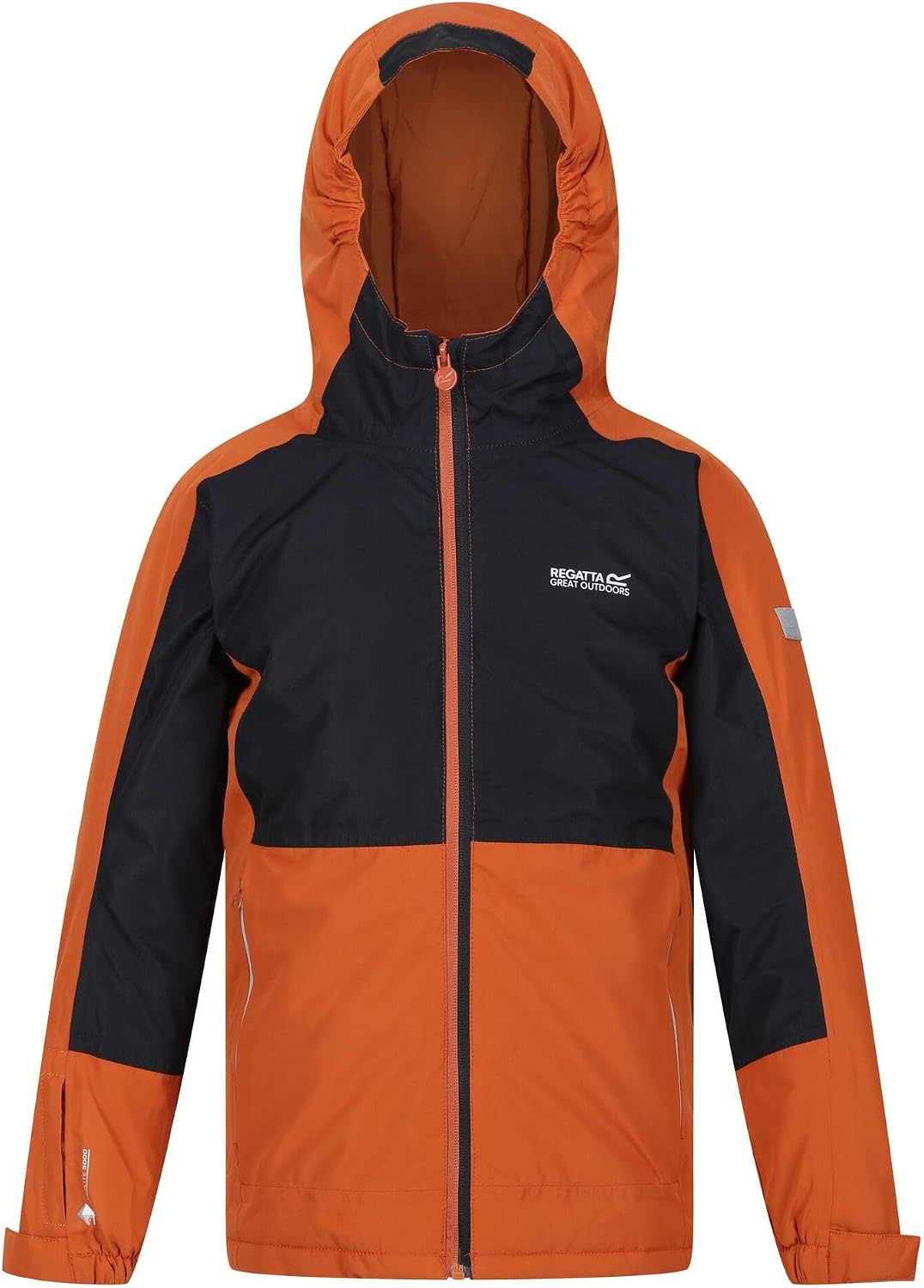 Regatta Childrens/Kids Beamz III Waterproof Jacket (13 Years) (Burnt Copper/Black)