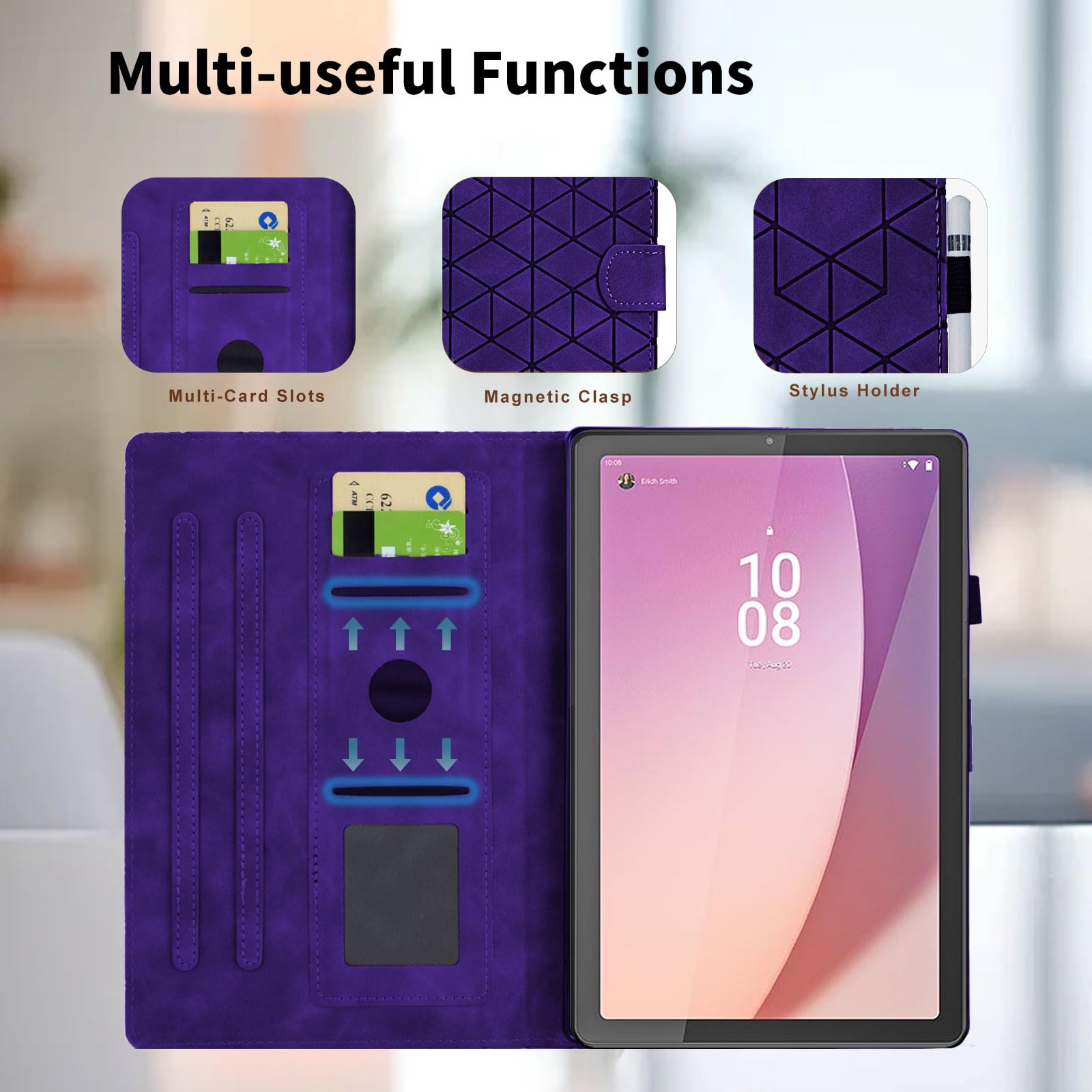 Magnetic Folio Case For Lenovo Tab M9 – PU Leather Stand Cover With Smart Features