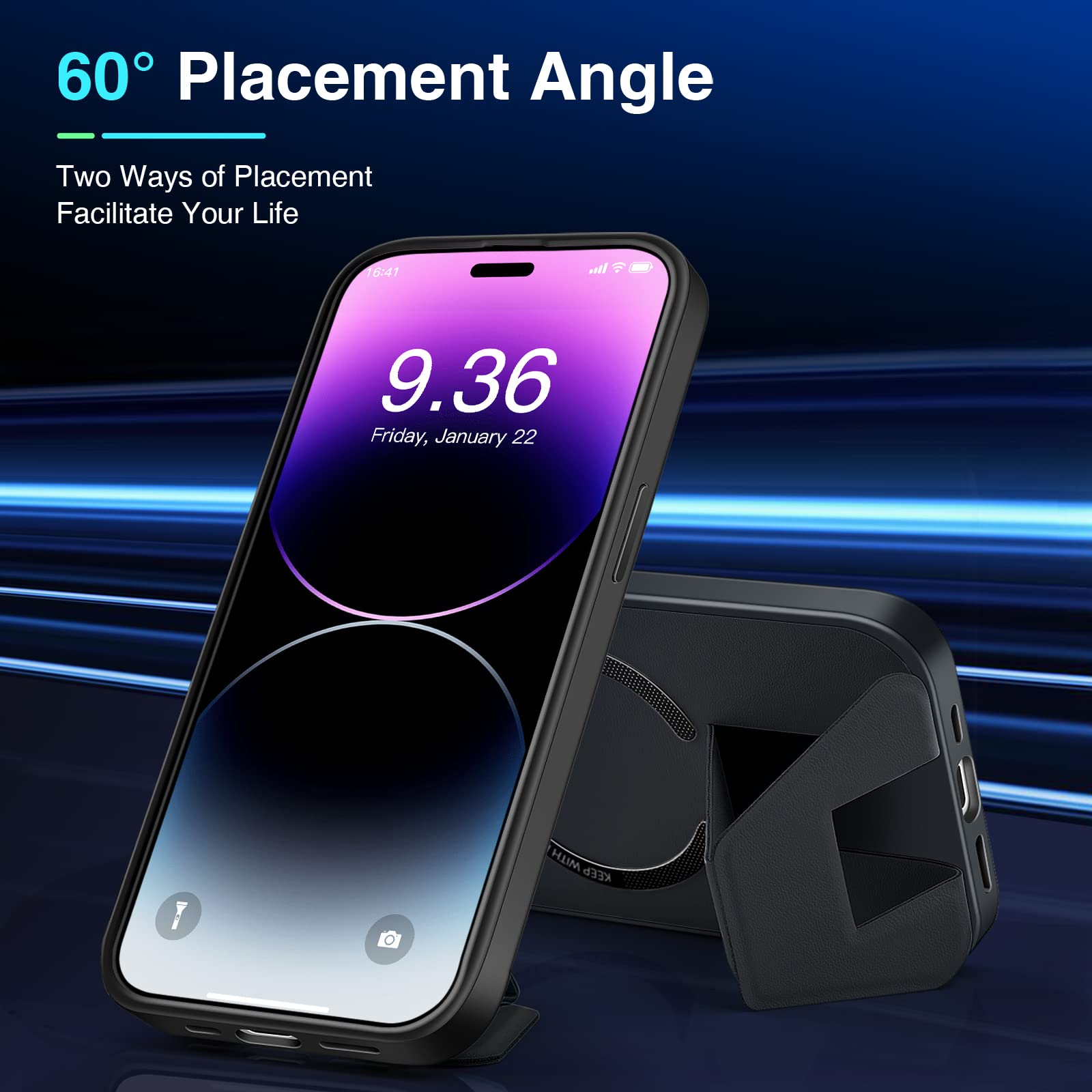 Sanptoch For Magsafe Invisible Stand Phone Case For IPhone 15 14 13 12 Pro Max Non-slip Matte