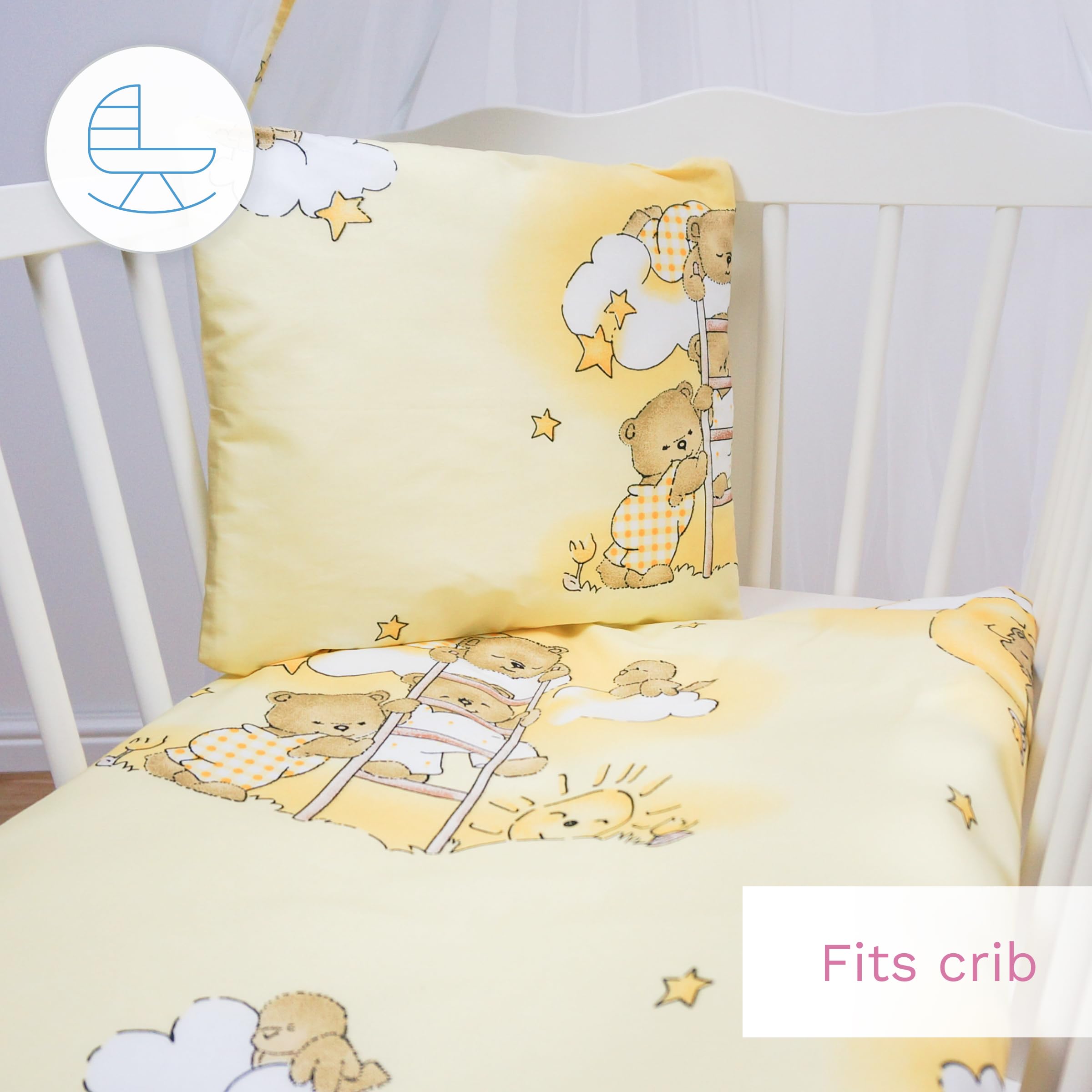 2-teiliges Baby Kinder Bettbezug 80 x 70 cm mit Kopfkissenbezug - Muster 3