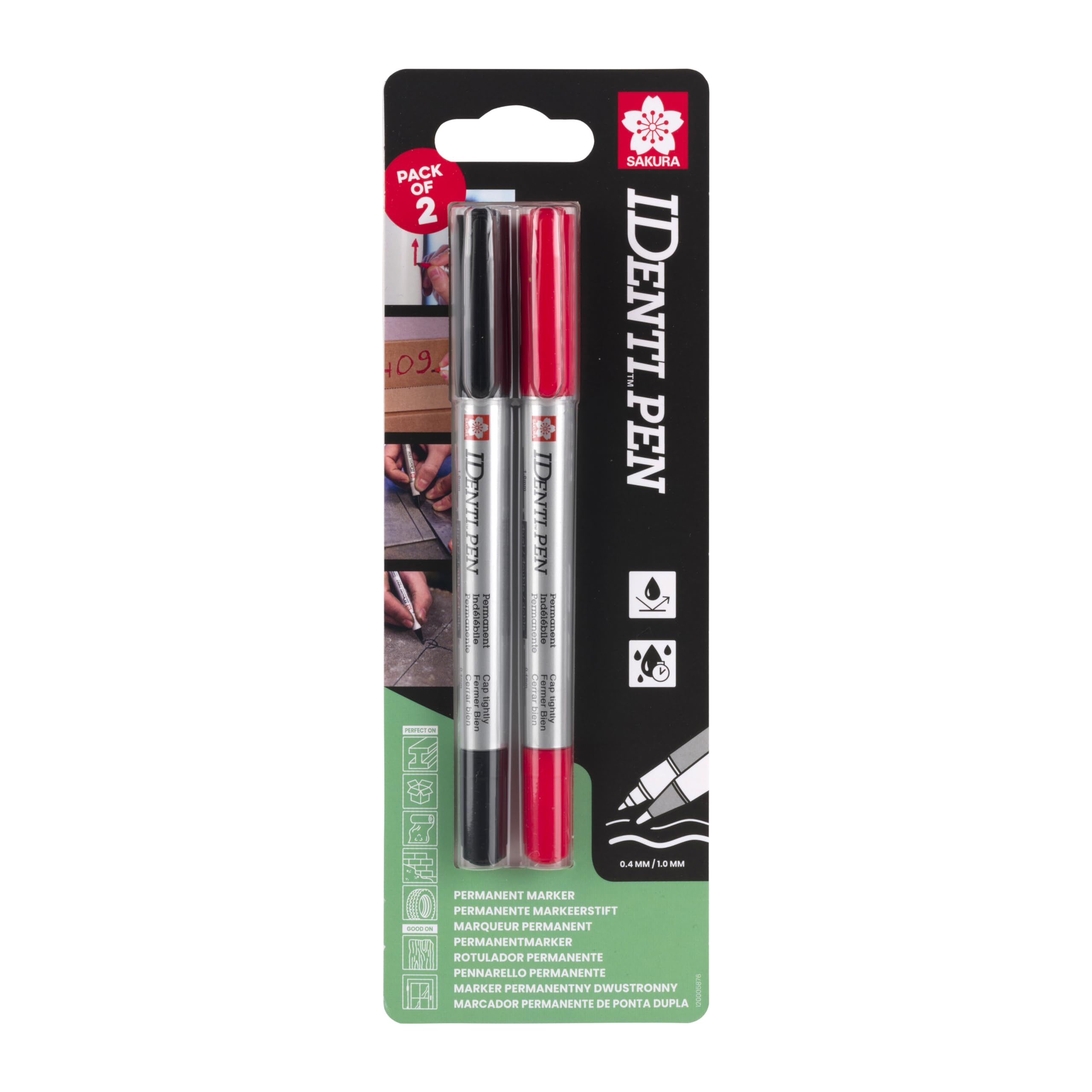 Sakura Identipen Black Red Permanent Marker