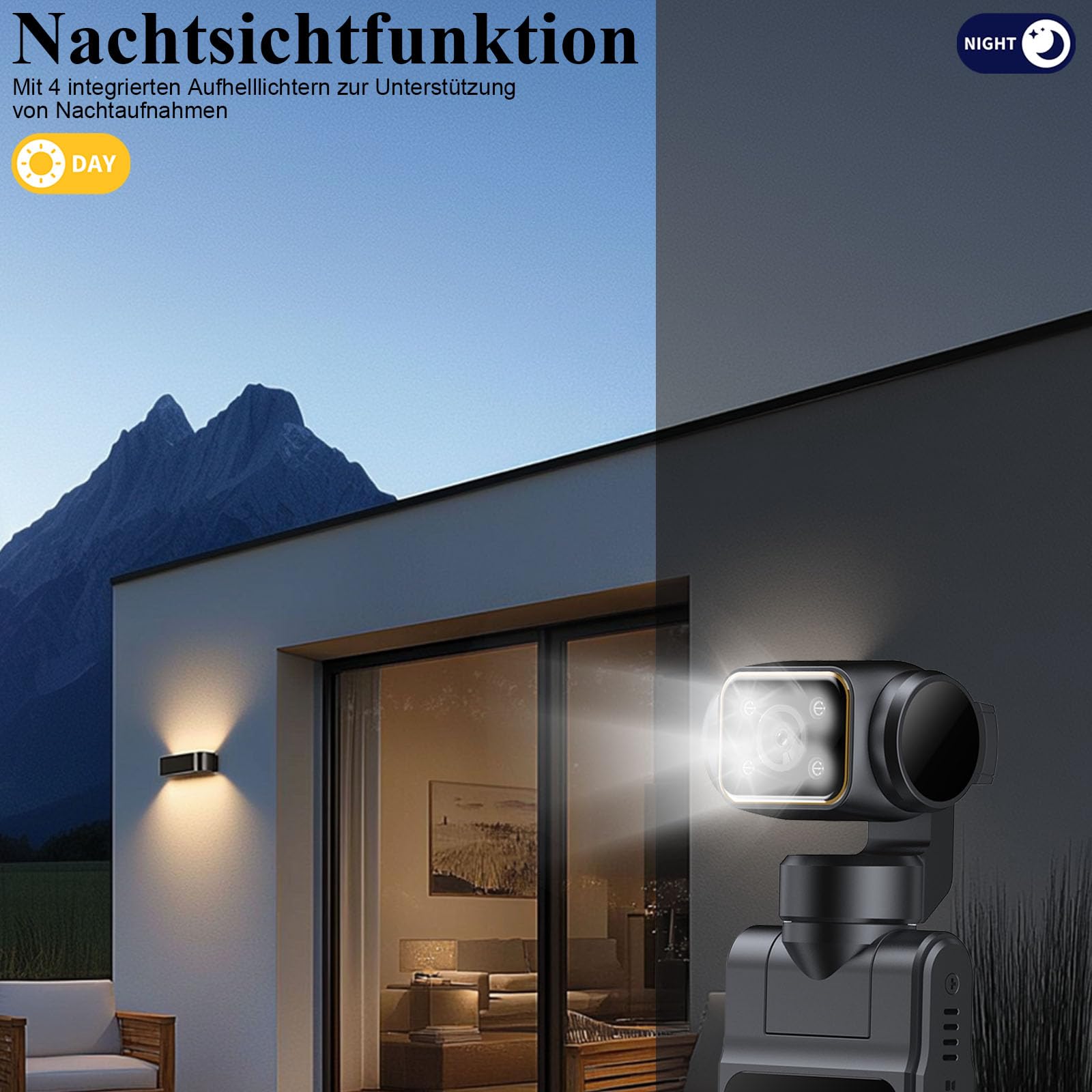 2K Pocket Vlogging Kamera, Handheld Body Kamera für Action/Urlaub