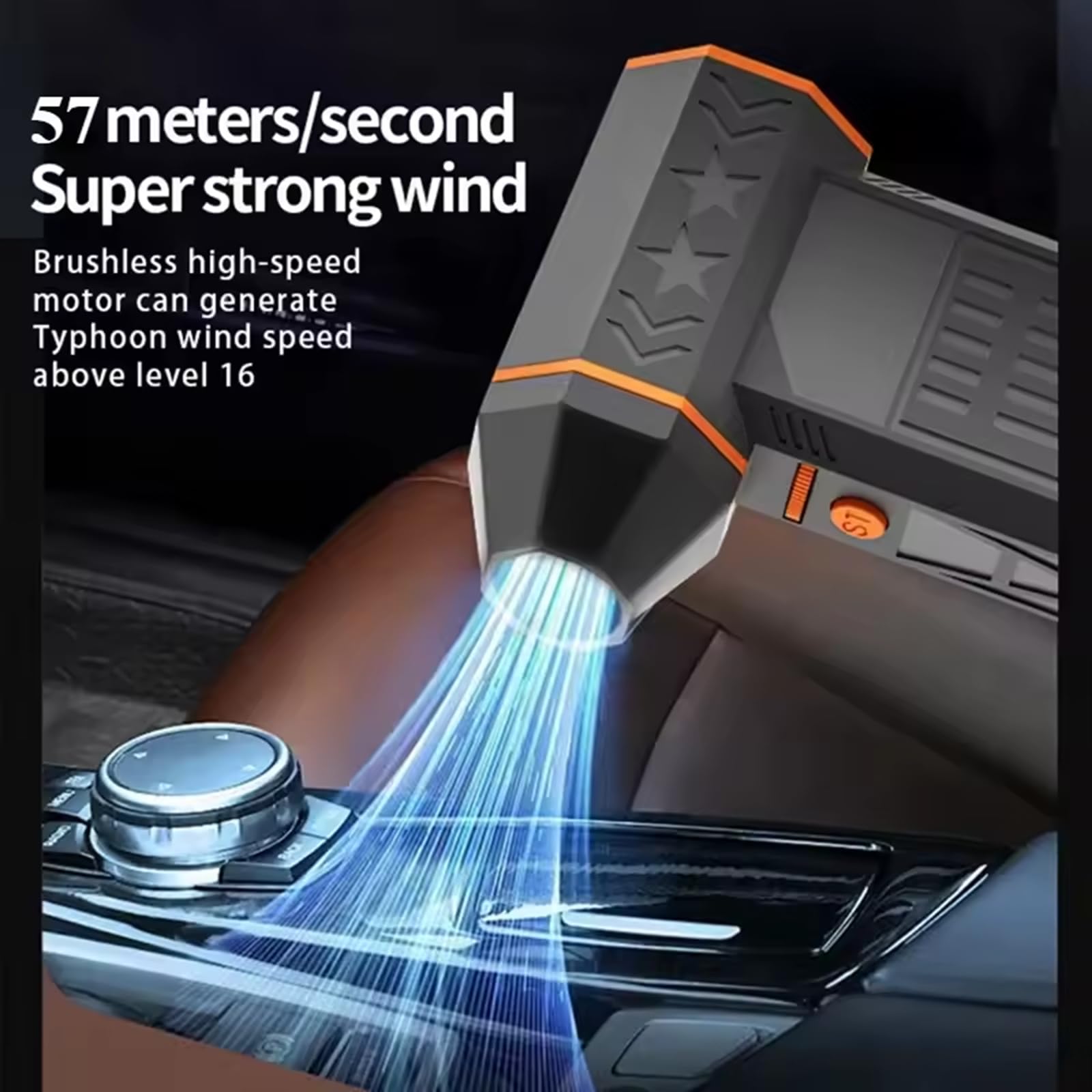 2026 Upgrade 5000W Snow Blower, Frostblazer Tragbare Schnee-/Staubentferner für Autos, Windschutzscheiben Enteiser und Schneeräumer mit effizienter Turbine, Elektrischer Schneefräse für Autos und LKWs