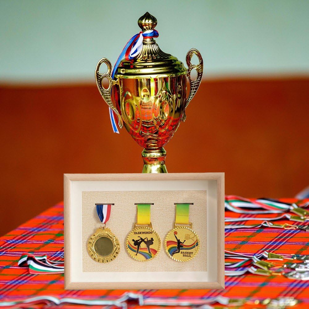Cornice per Esposizione Medaglie Cornice per Medaglie Custodia per Medaglie Scatola per Medaglie d'Onore per Esposizione Sport Militari Maratona Nuoto Triathlon
