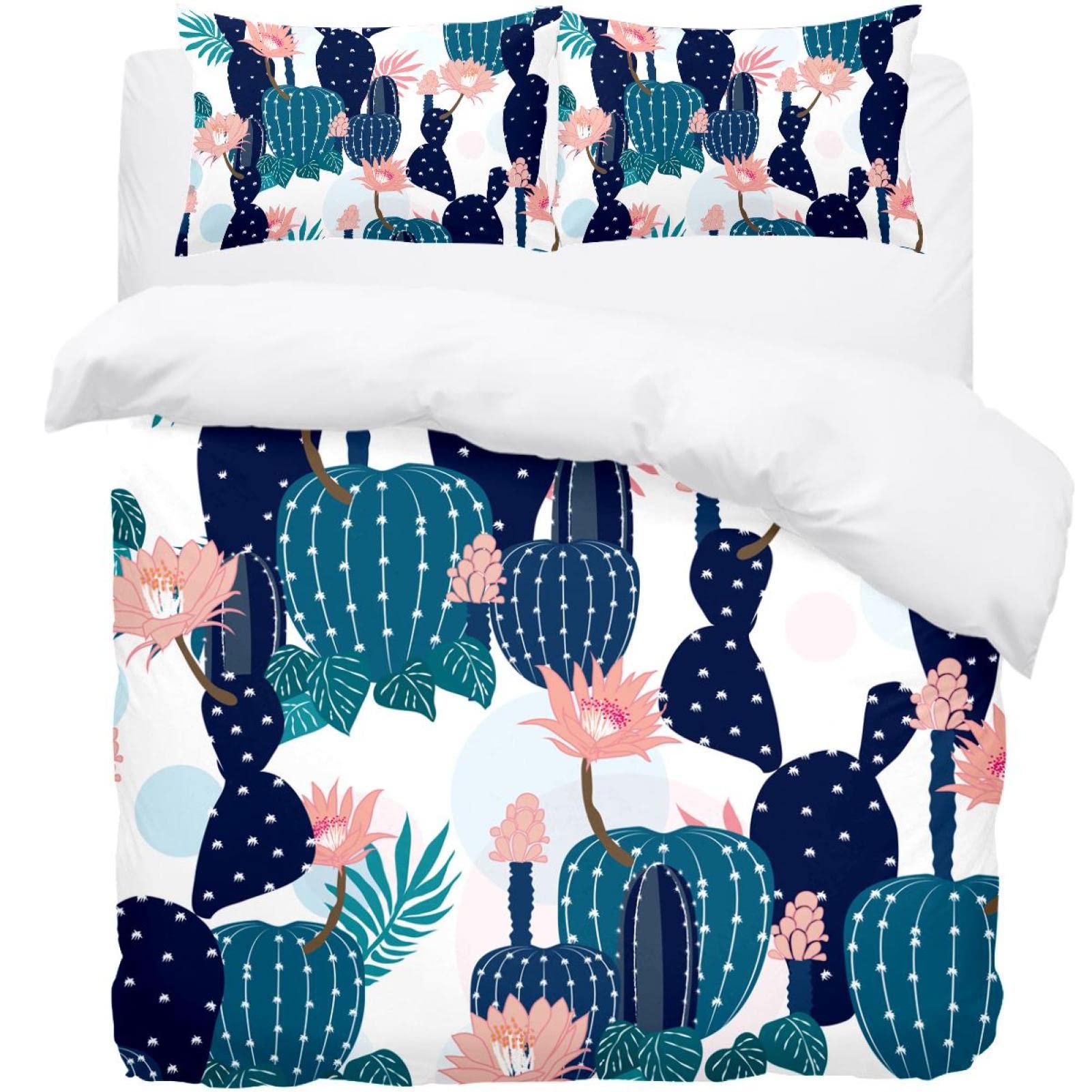 Housse de couette thermique fleurie pour lit double chaleureux