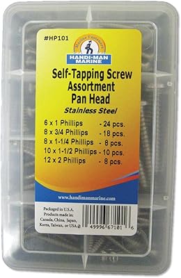 Handi-Man Marine Co HP101- Self-Tapping Pan Head Screw Kit