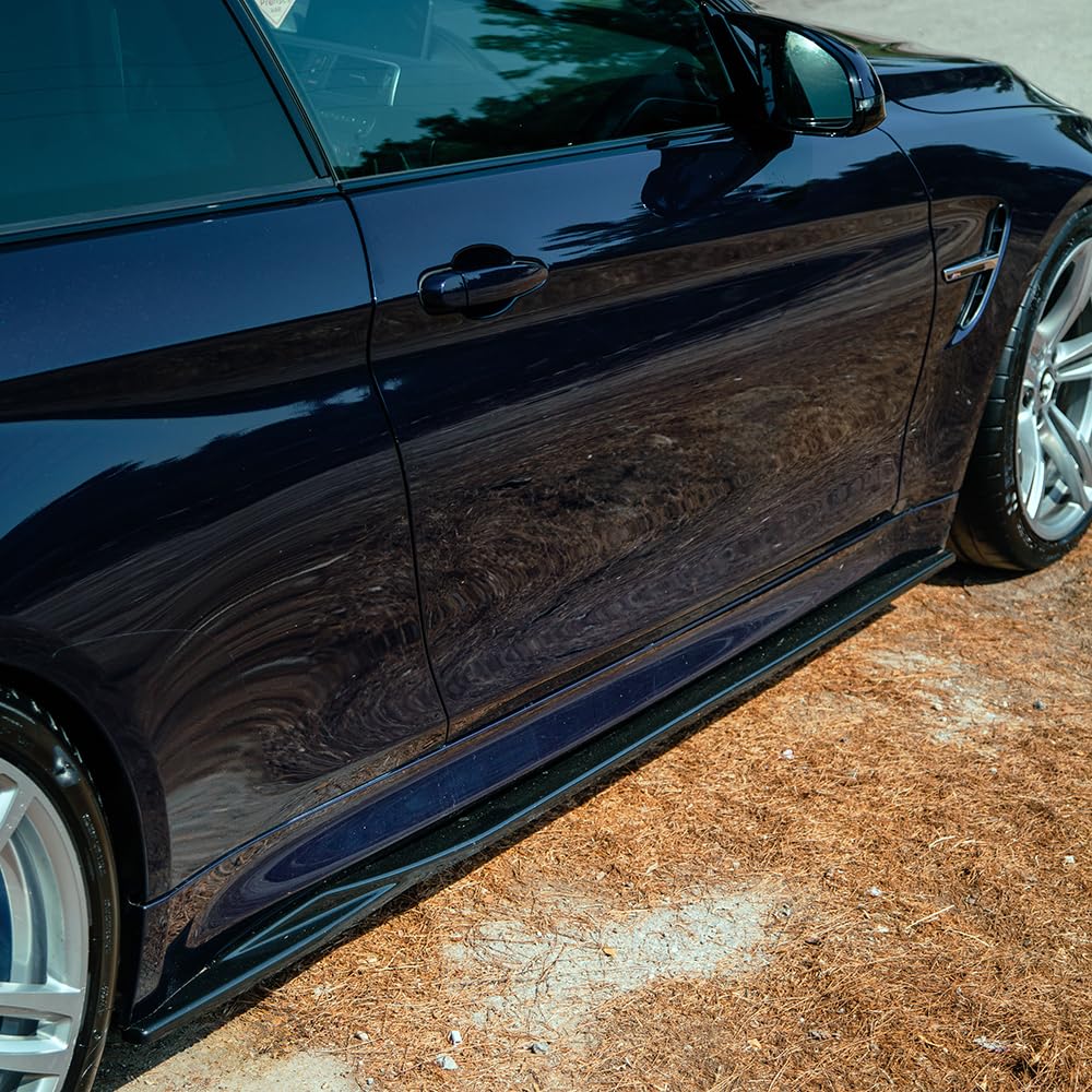 Seitenschweller kompatibel mit BMW M4 F82 2014 bis 2021 2 Tlg Schwarz Glänzend