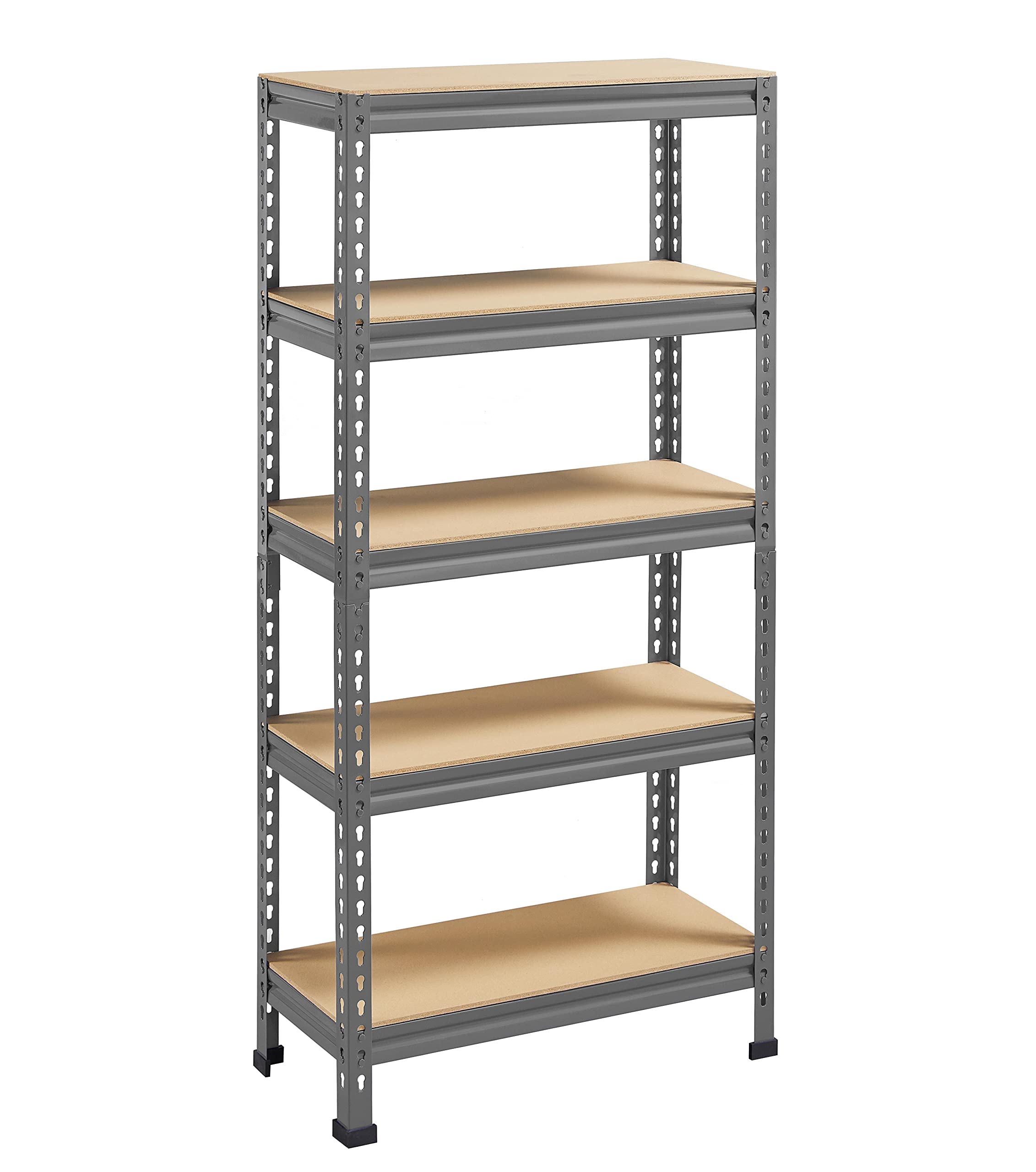 Yaheetech 5 Tier Garage Shelving Units, Heavy Duty Racking shelves, 150KG Per Shelf/750KG Capacity, 70cmx30cmx150cm（LxWxH,Dark Gray — image 1