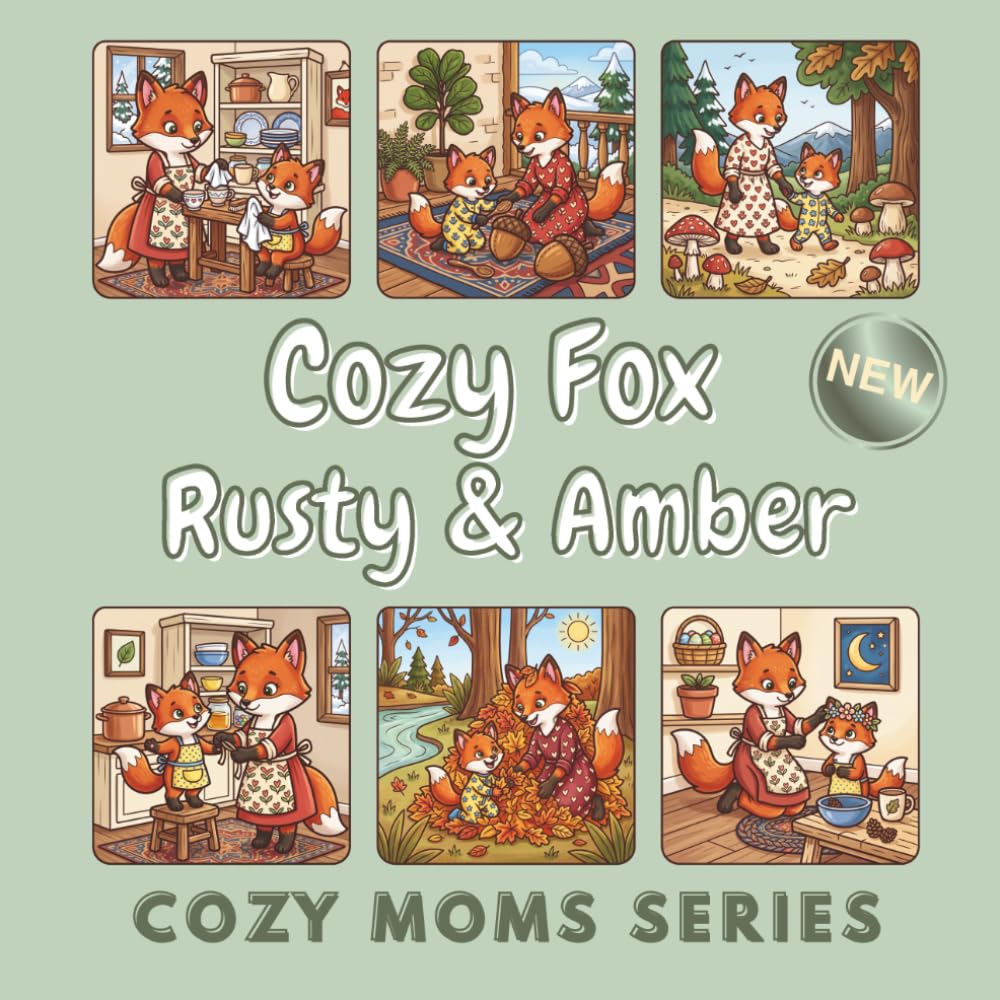 Cozy Fox Mom: Rusty & Amber: A Bold & Easy Coloring Book of 50 Cozy Fox Family Moments for the Whole Family to Enjoy Together (Cozy Moms Series)