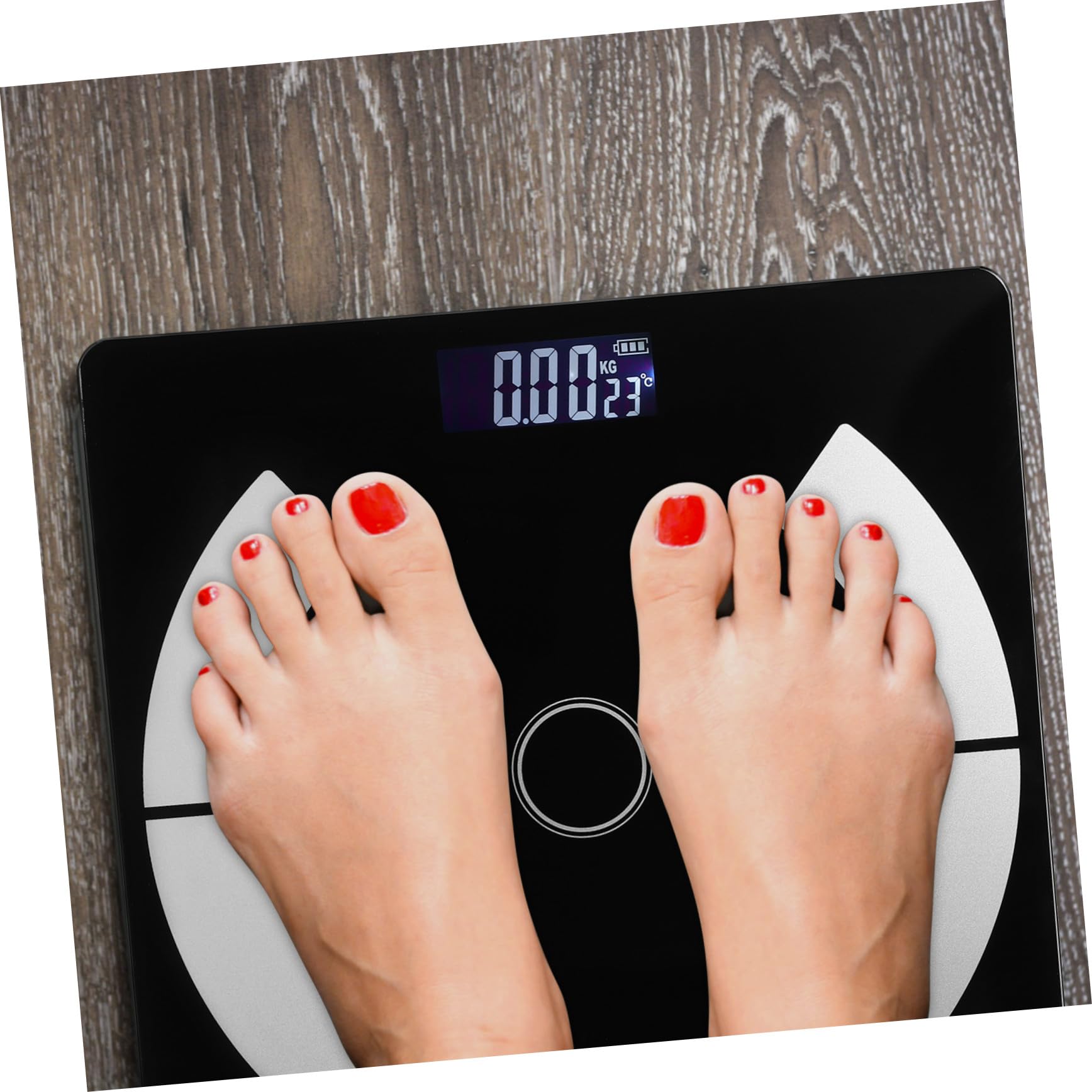Báscula de Composición Corporal Digital para Hogar, Vidrio Negro | Alta Precisión, Pantalla Digital Fácil de Leer, para Entusiastas de Fitness y Salud
