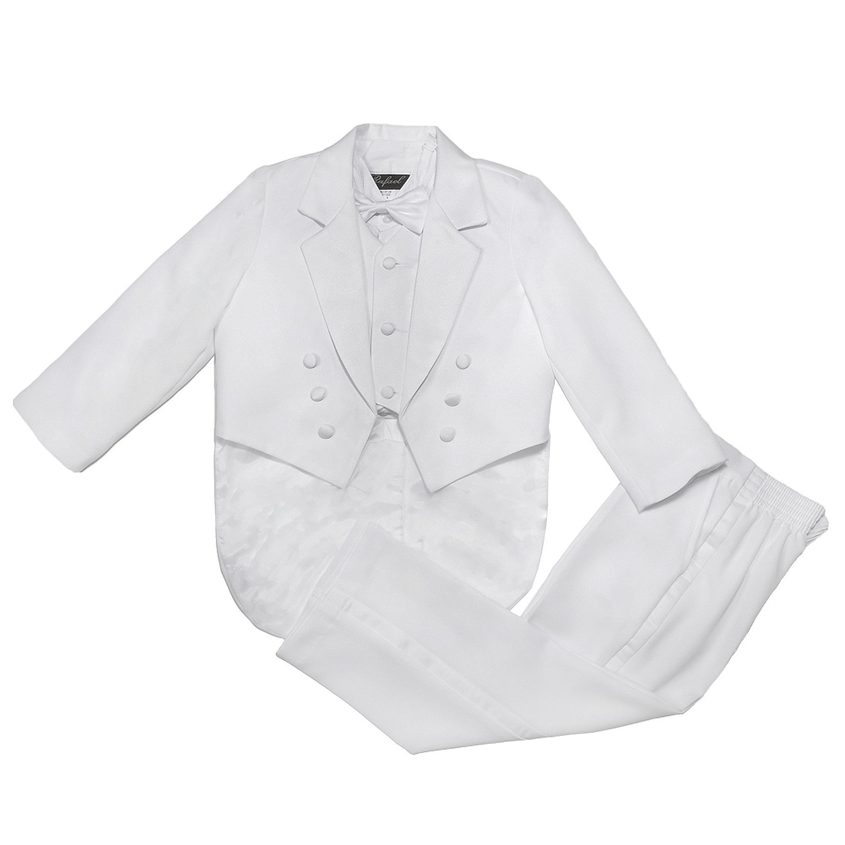 Nancy August Classic Baby Boy to Teen Formal Tuxedo with Tail in White-White-XL