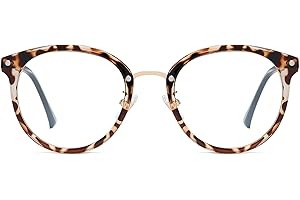 SOJOS Retro Round Blue Light Reading Glasses for Women & Men