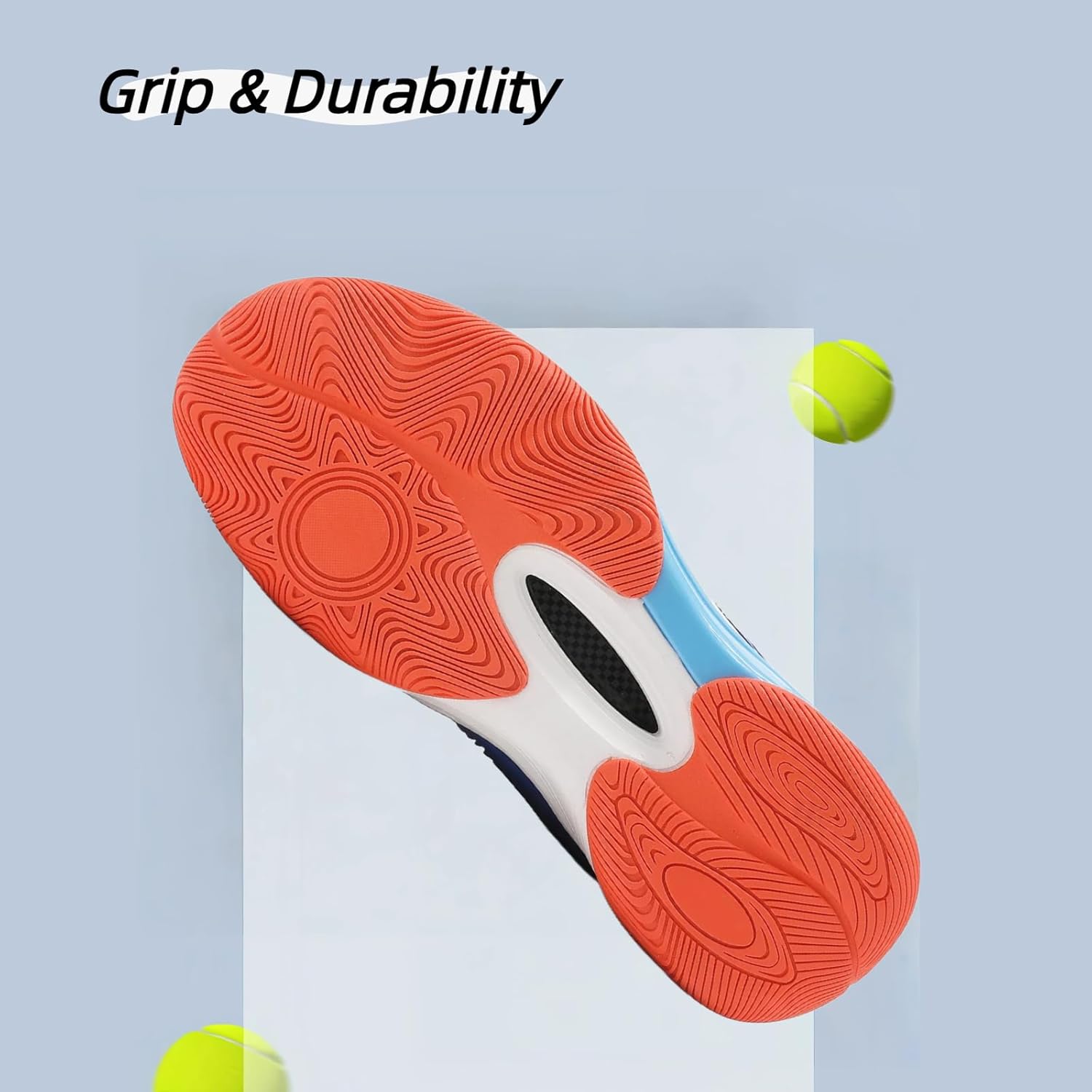 Men's Tennis Shoes for Pickleball & Badminton - Breathable Non-Slip Wide Toe Carbon Plate Athletic Shoes - Lightweight Comfortable Mens Pickleball Shoes for Tennis, Badminton, Pickleball