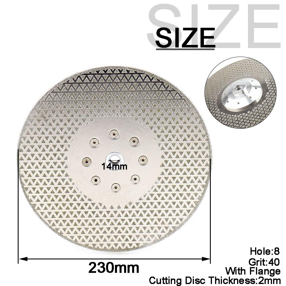Tarcze Polerskie, Diamentowe Tarcze Do Cięcia I Szlifowania Z Gwintem M14 F-Lan-Ge Powlekane Obustronnie Galwanicznie Do Płytek Granitowych Marmurowe Szkło Kamienne/-/230Mm/9Inch